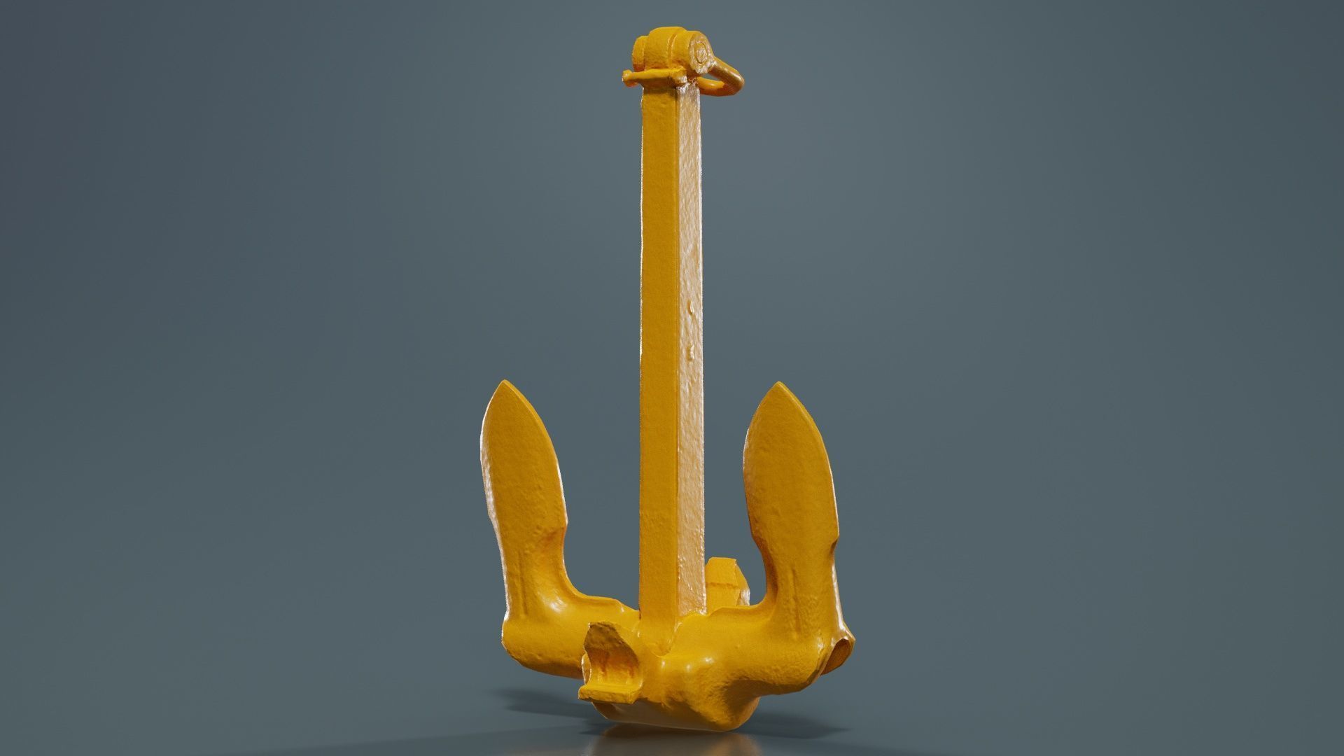 Boat Anchor 02 Low-poly 3D model_13