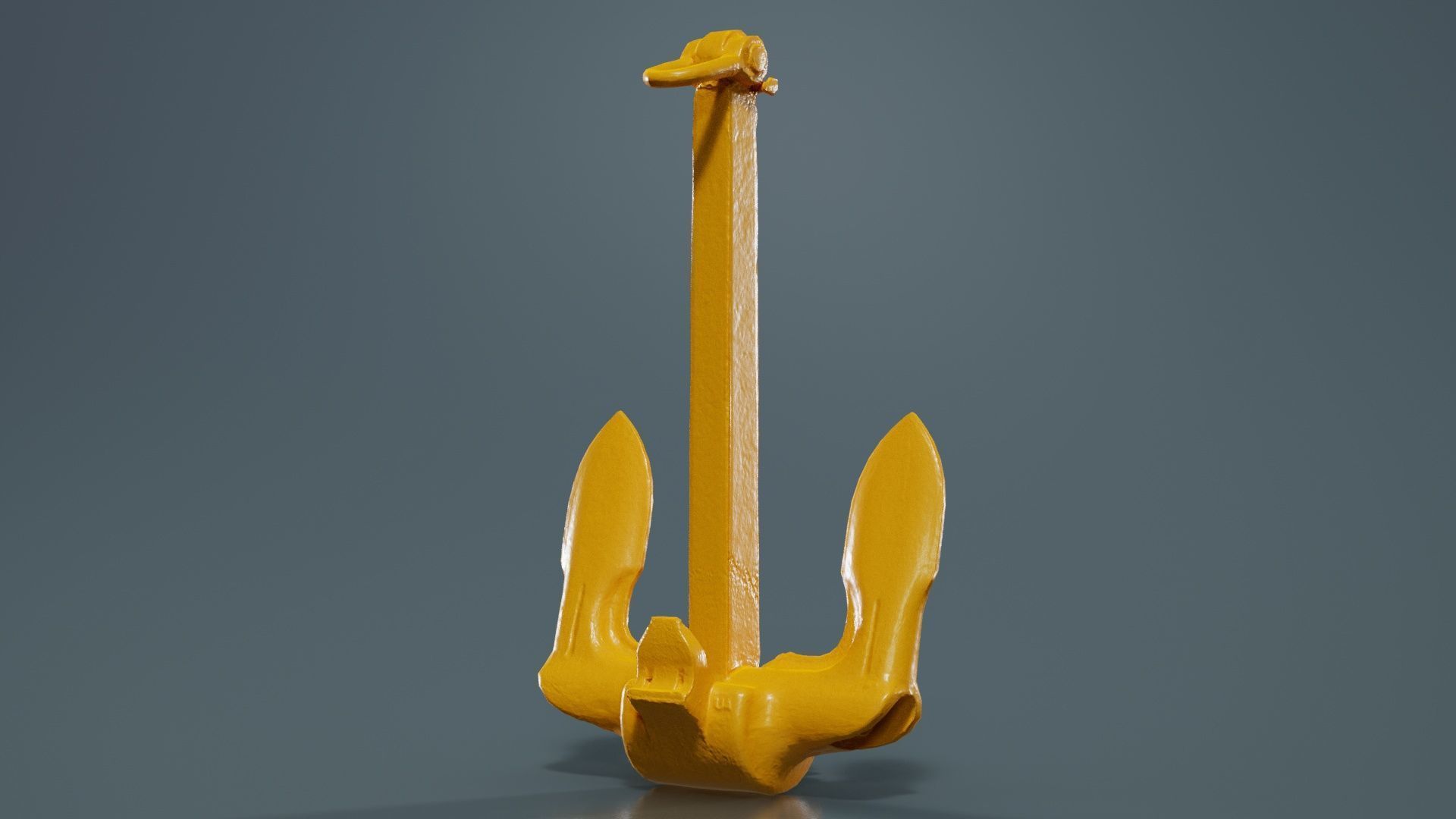 Boat Anchor 02 Low-poly 3D model_12