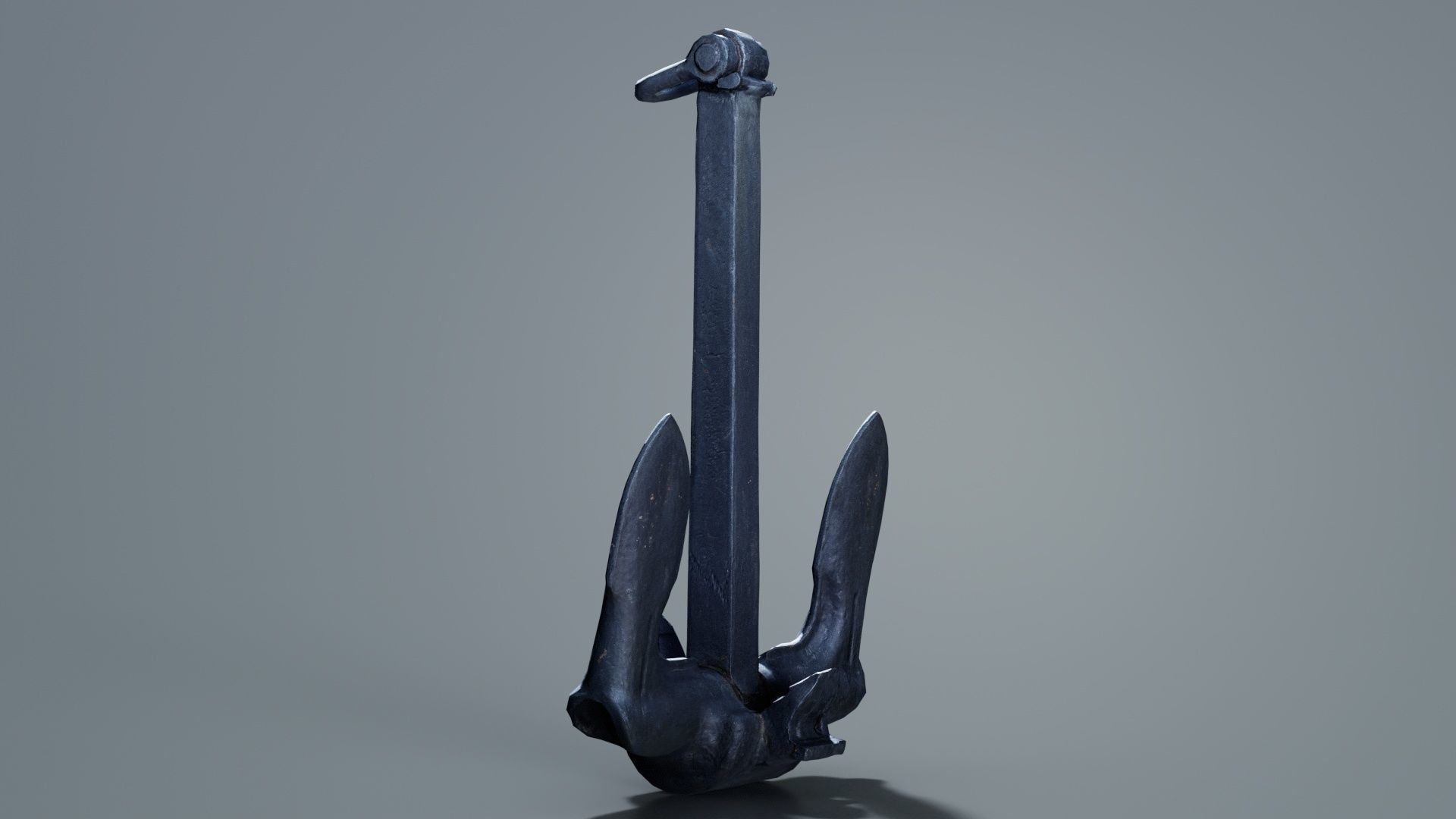 Boat Anchor 02 Low-poly 3D model_1