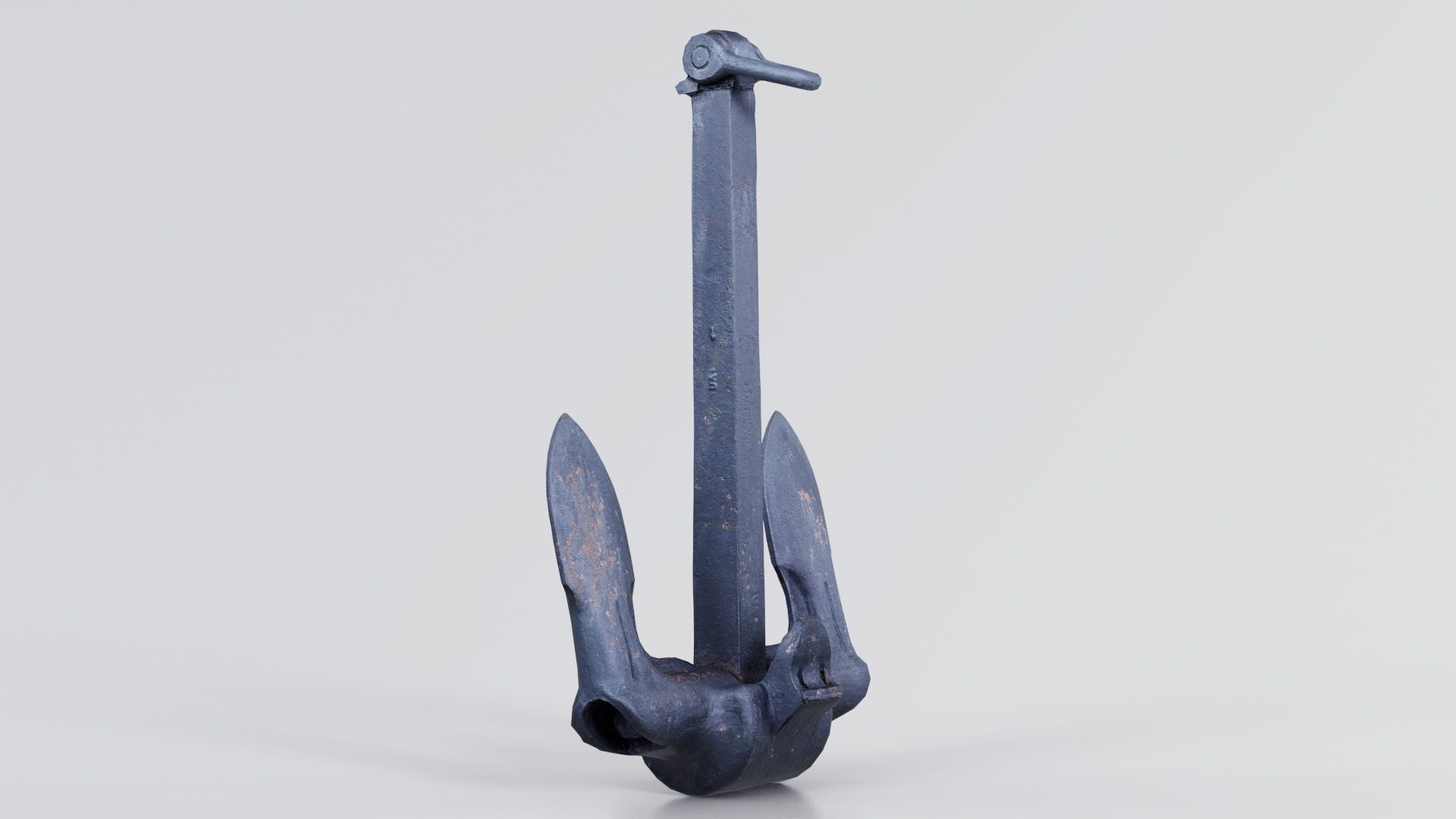 Boat Anchor 02 Low-poly 3D model_4