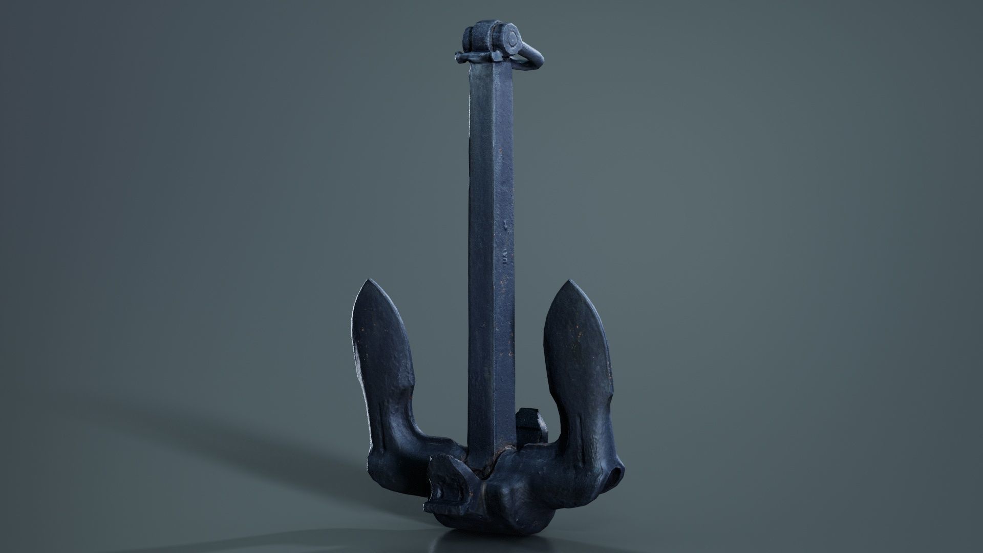 Boat Anchor 02 Low-poly 3D model_6