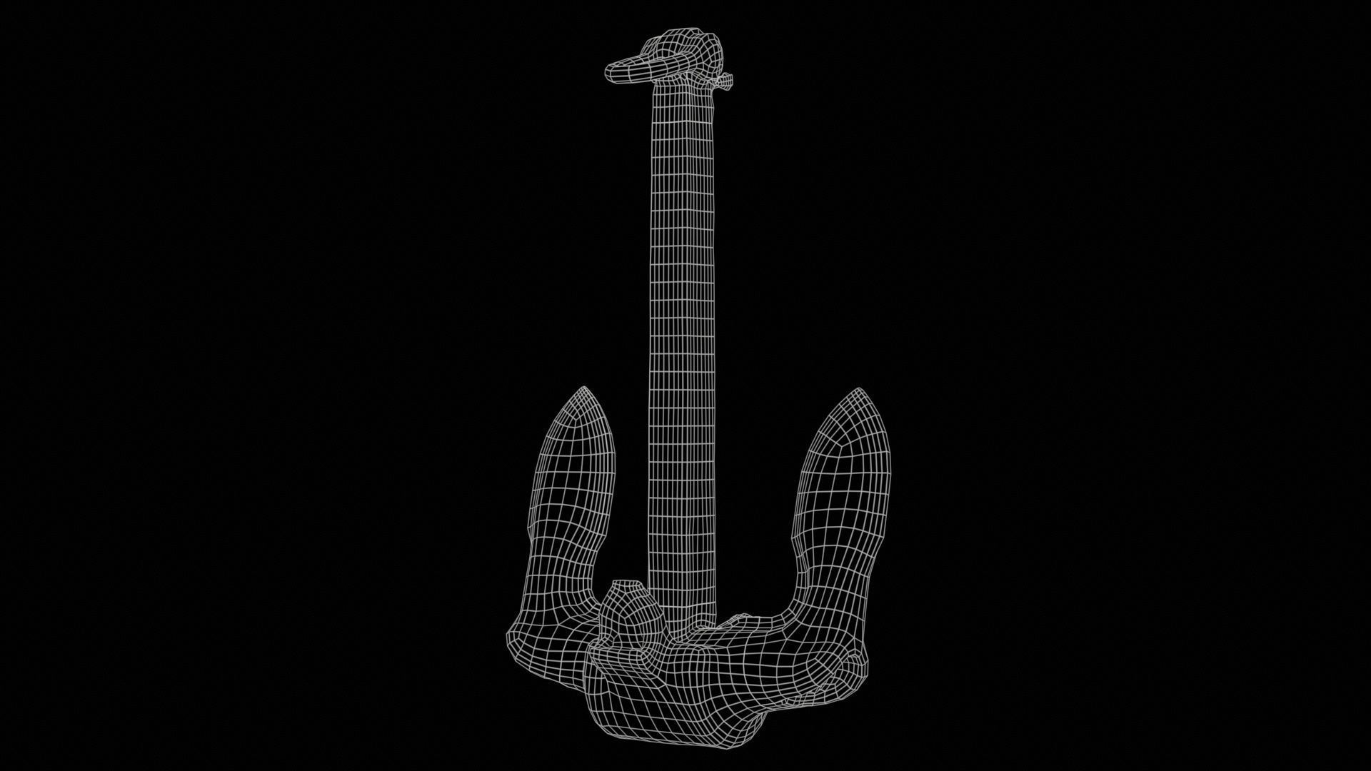 Boat Anchor 02 Low-poly 3D model_11