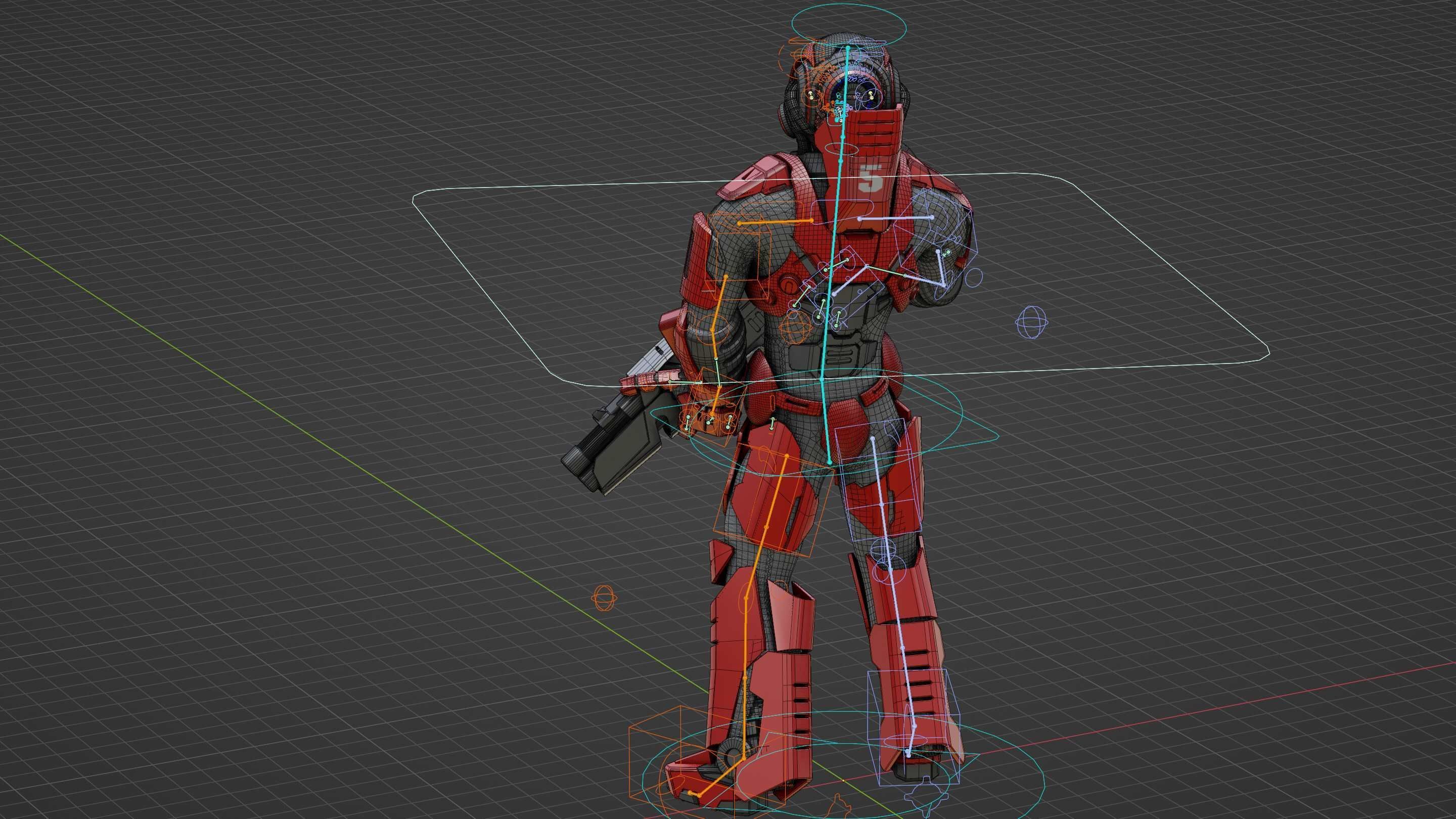 CYBORG SOLDIER RX-50 Rigged for Unreal Engine - Unity - MIXAMO  3D model_38