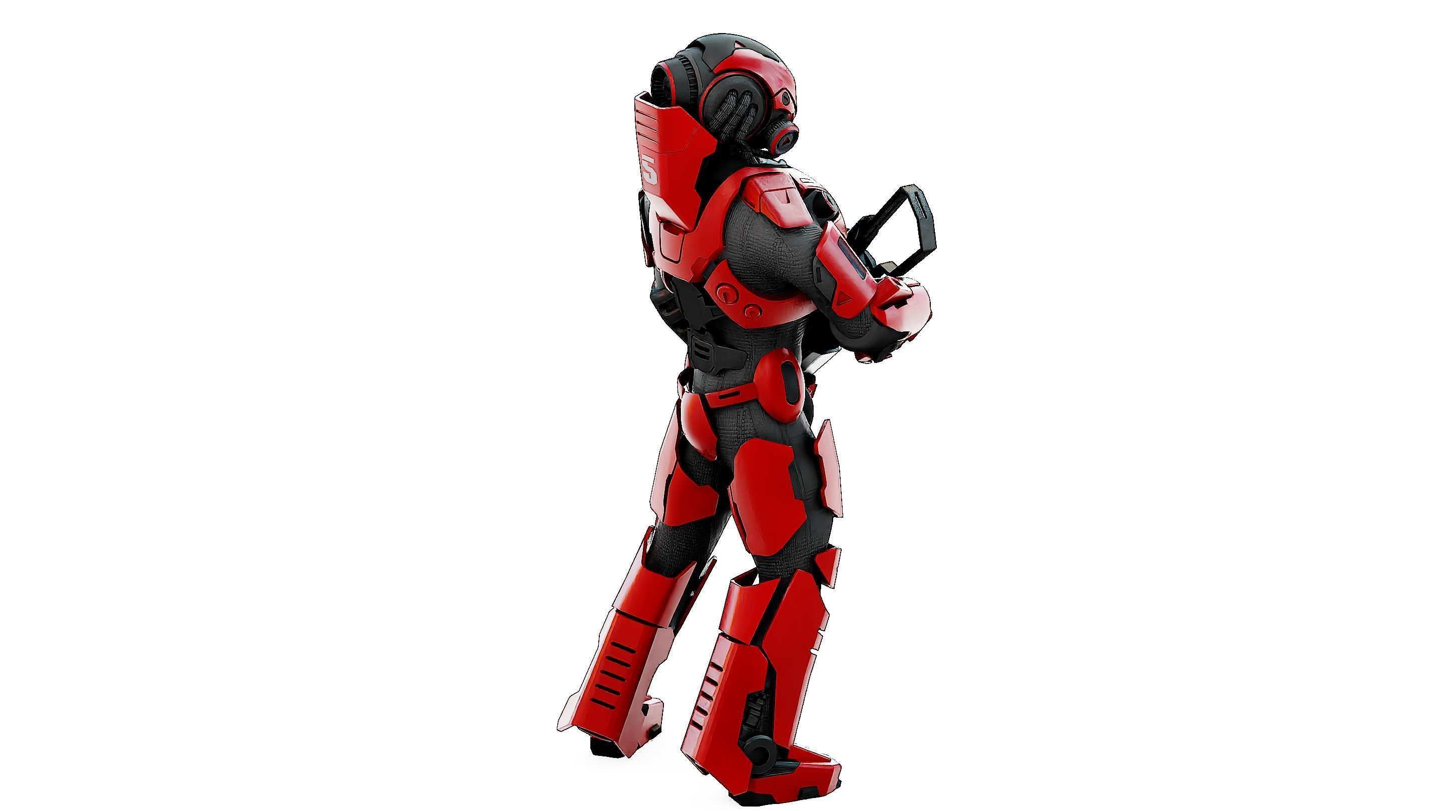 CYBORG SOLDIER RX-50 Rigged for Unreal Engine - Unity - MIXAMO  3D model_8