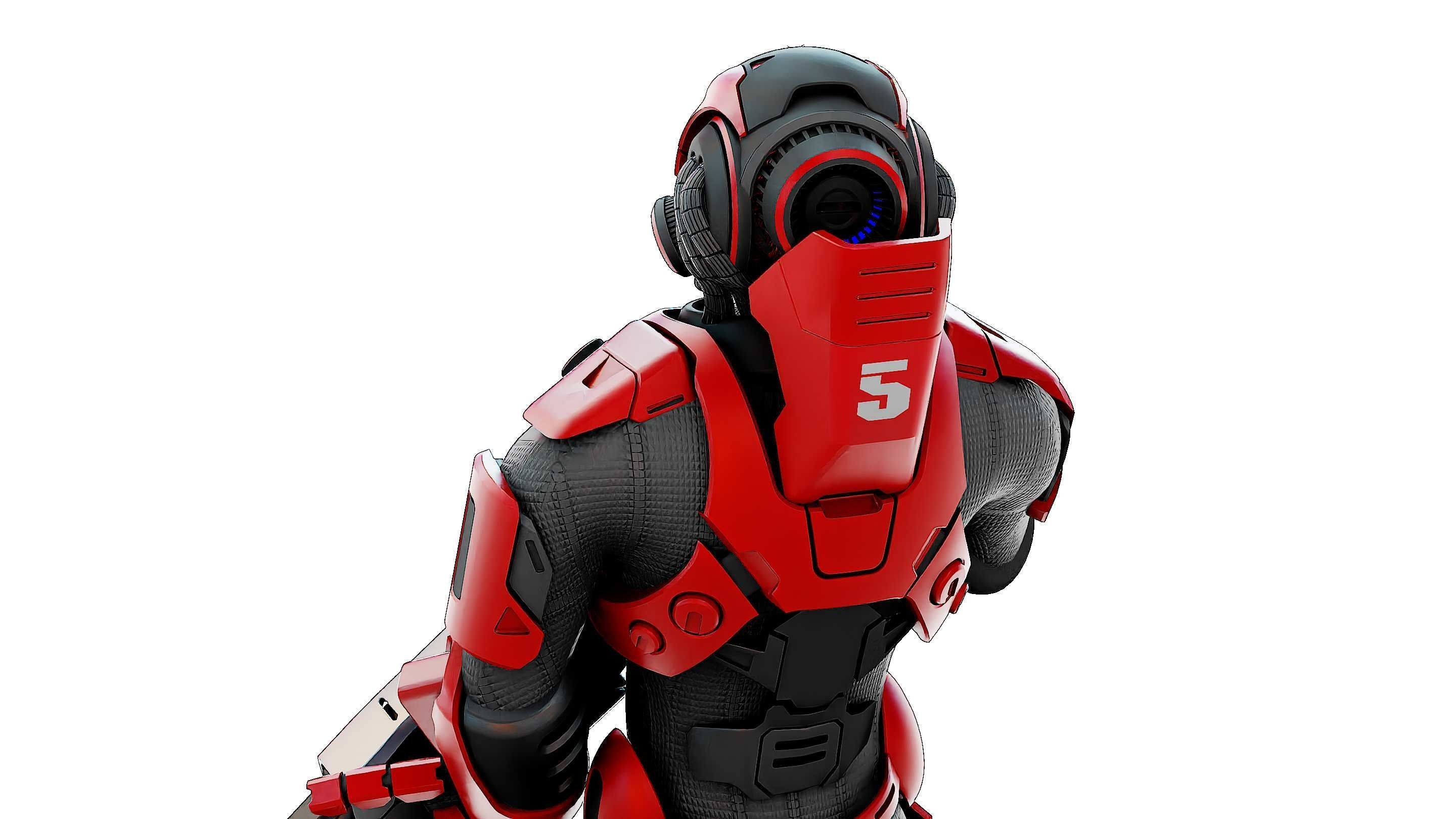 CYBORG SOLDIER RX-50 Rigged for Unreal Engine - Unity - MIXAMO  3D model_29