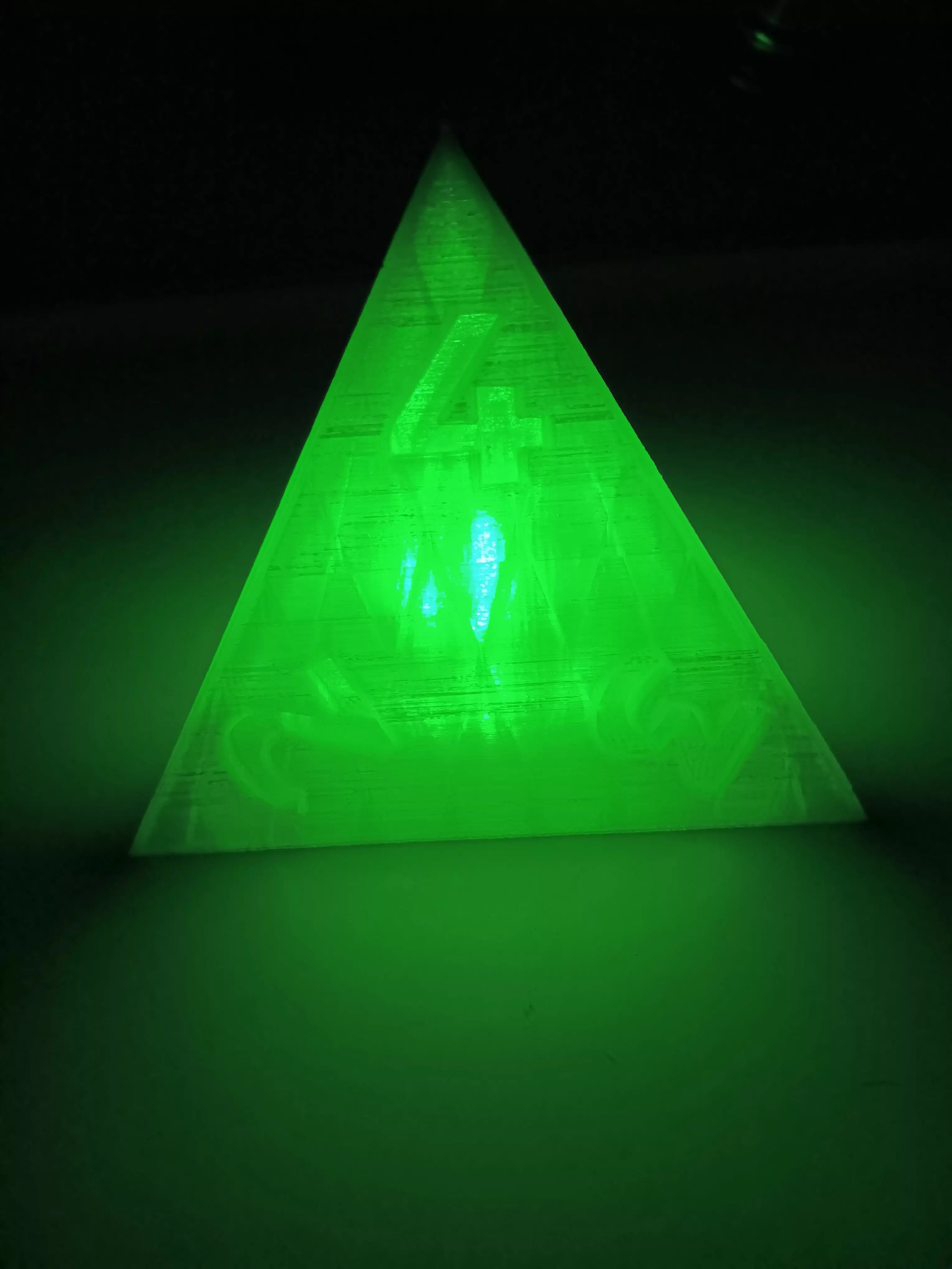 D4 four sided dice nightlight - lamp 3D print model_0