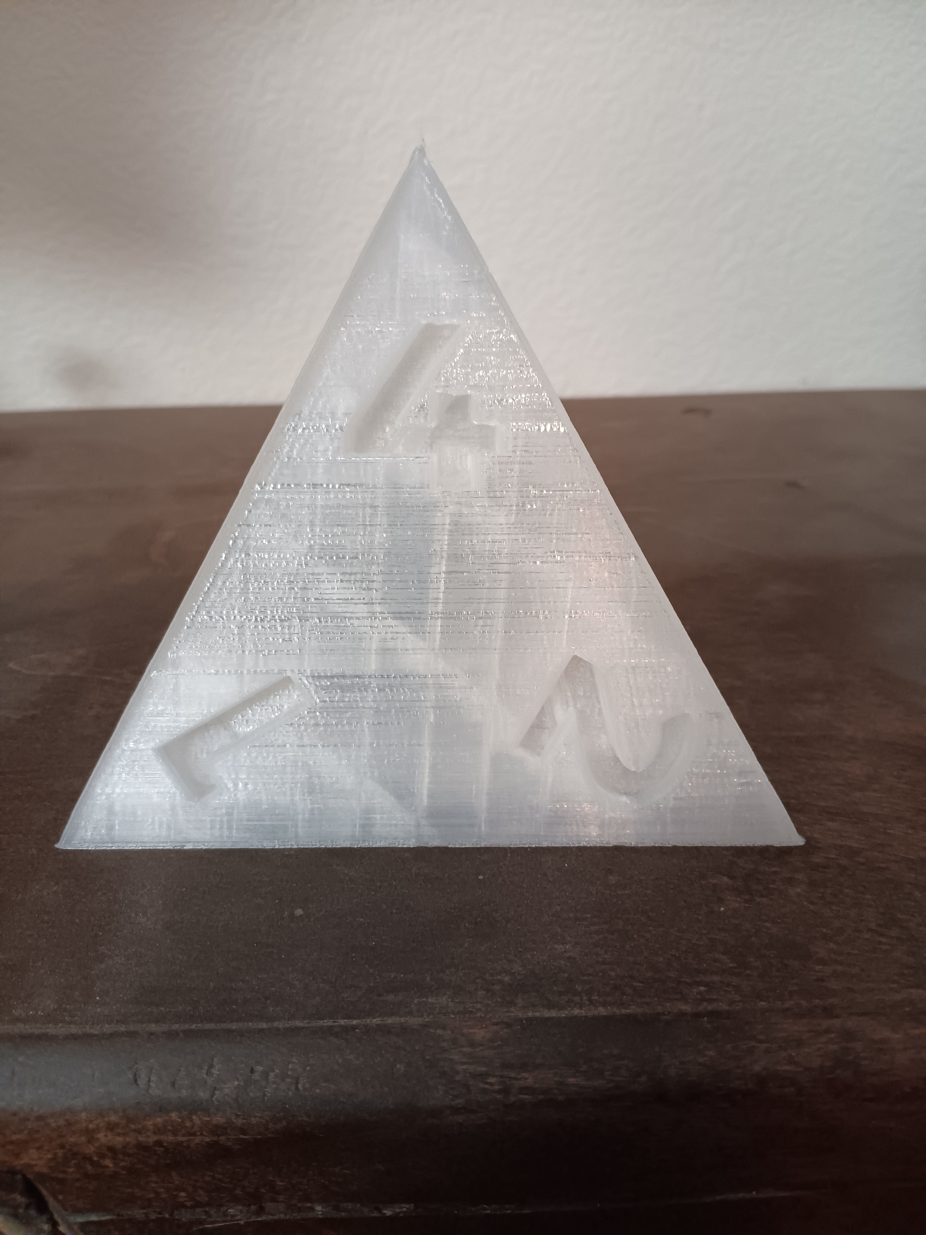 D4 four sided dice nightlight - lamp 3D print model_2