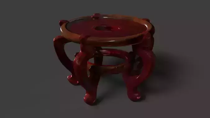 Chinese wooden round display stand 