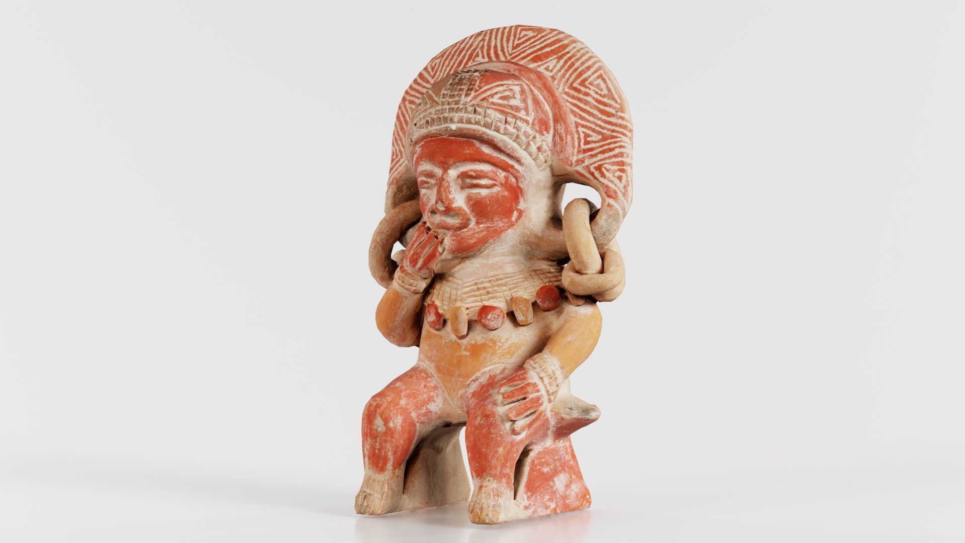 Aztec Statue Low-poly 3D model_3