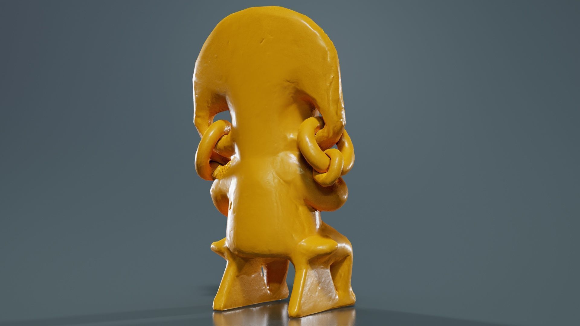 Aztec Statue Low-poly 3D model_13