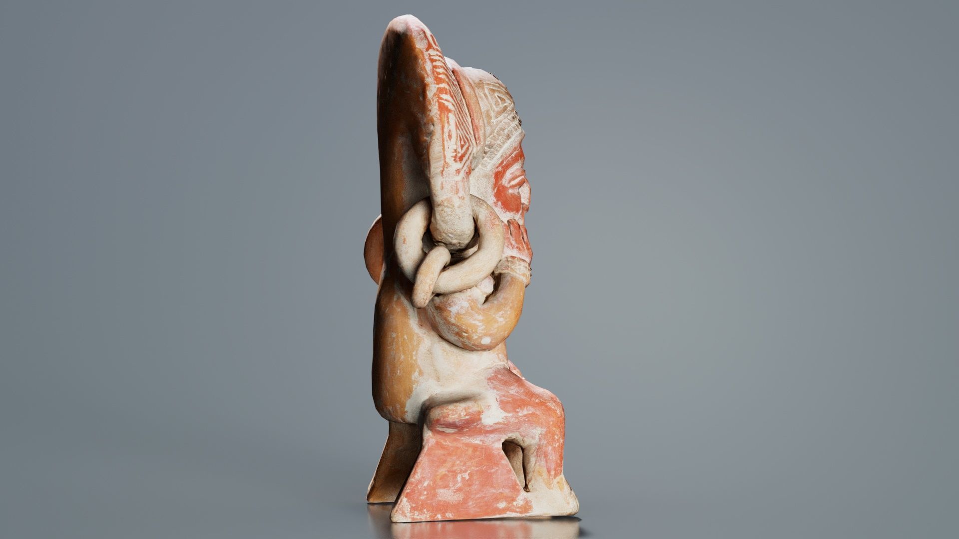 Aztec Statue Low-poly 3D model_6