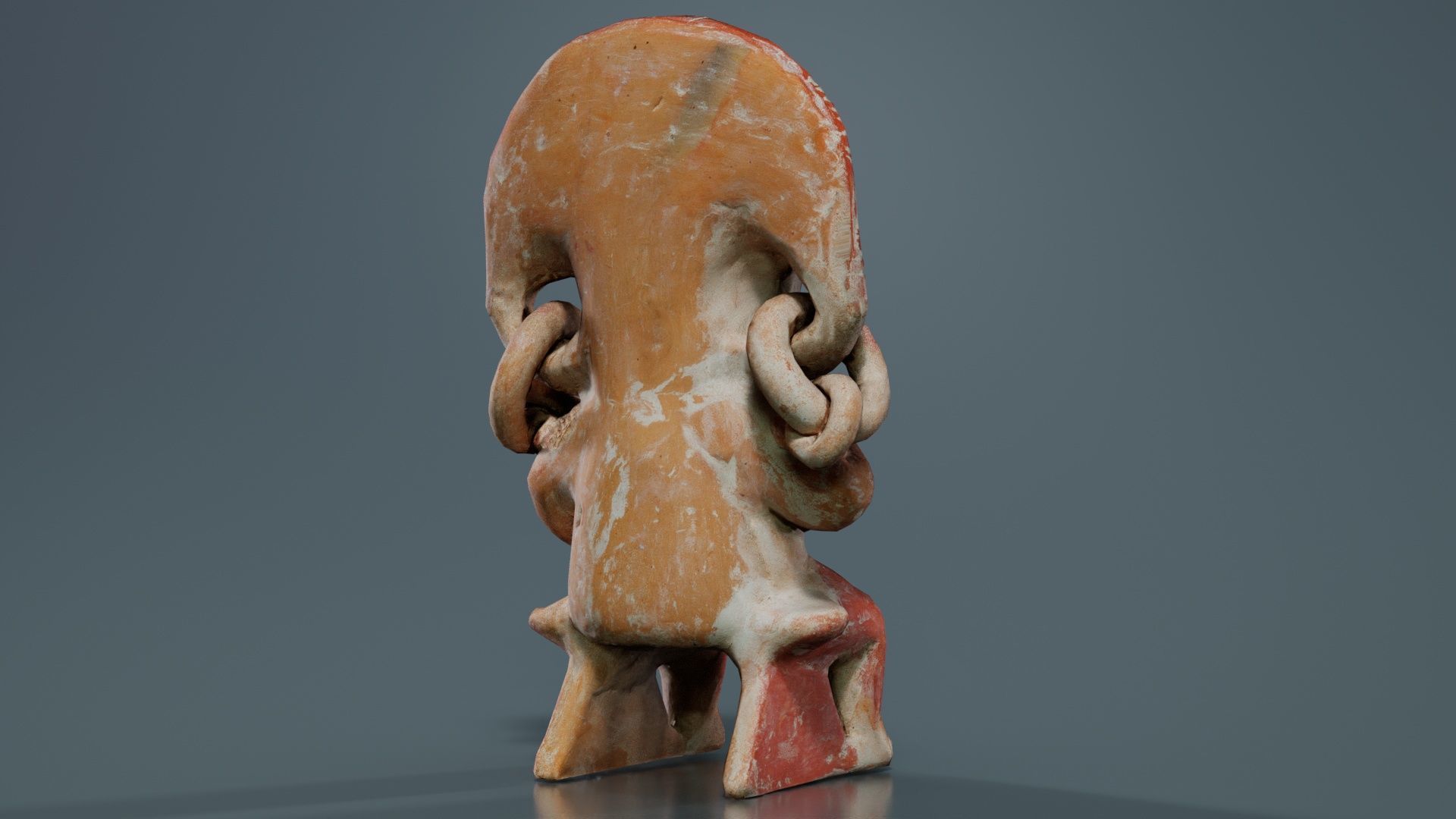 Aztec Statue Low-poly 3D model_1