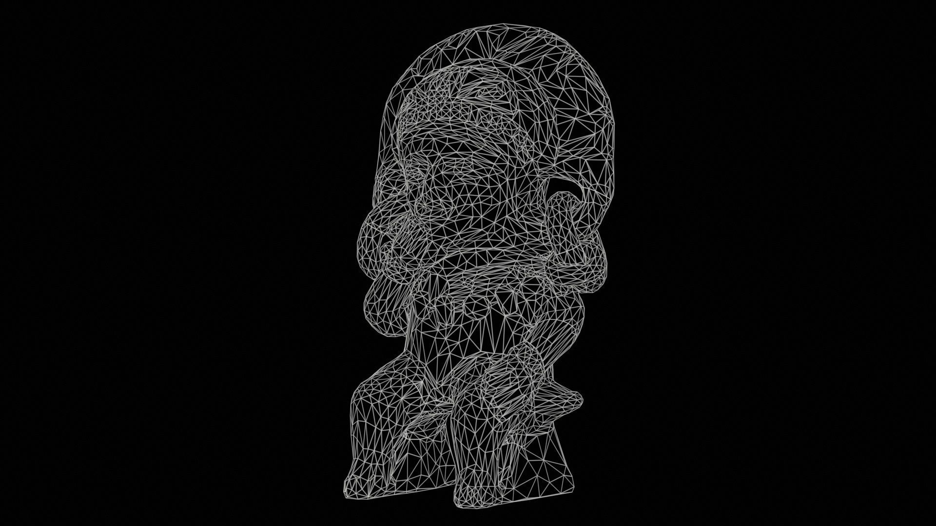 Aztec Statue Low-poly 3D model_11