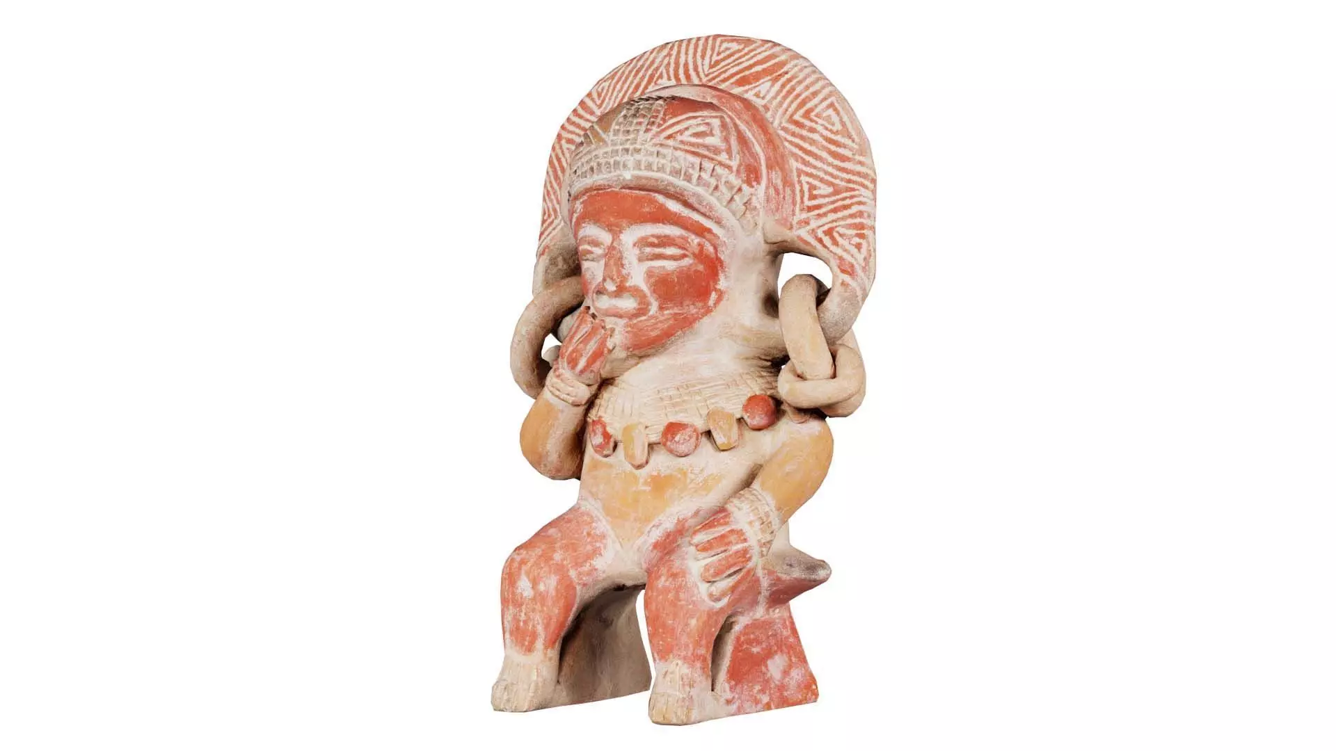 Aztec Statue Low-poly 3D model_0