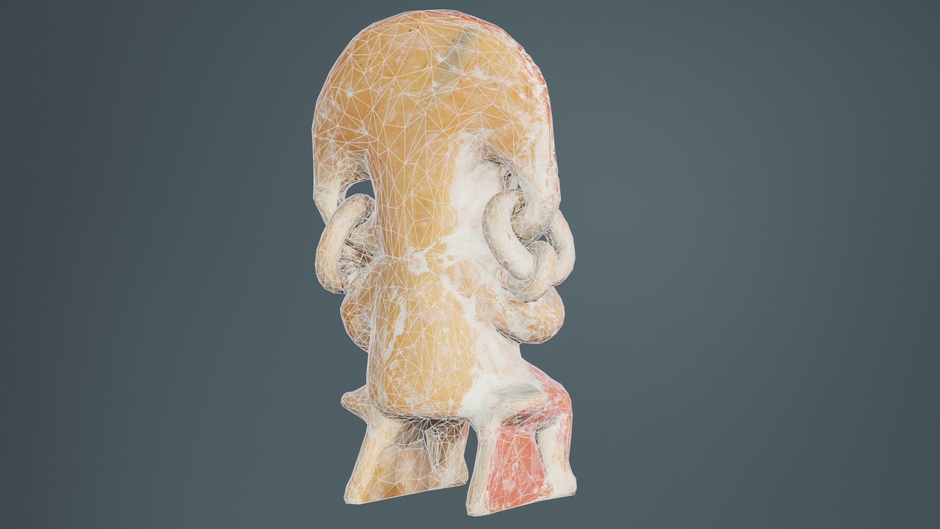 Aztec Statue Low-poly 3D model_10