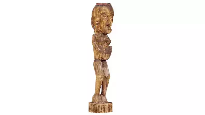 Big Wooden Figure Statue
