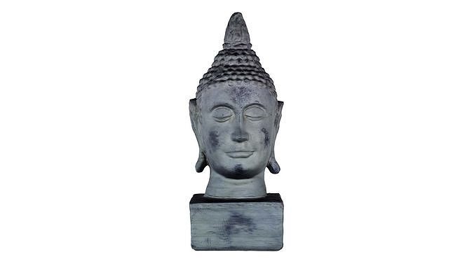 Buddha Head Low-poly 3D model