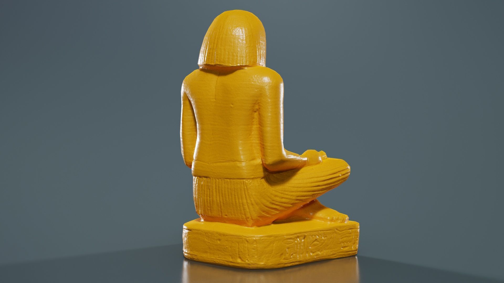 Egyptian Writer Low-poly 3D model_13