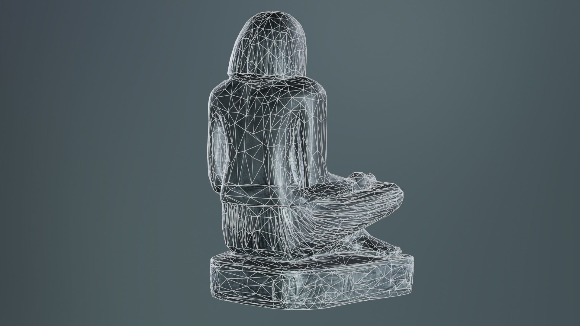 Egyptian Writer Low-poly 3D model_10