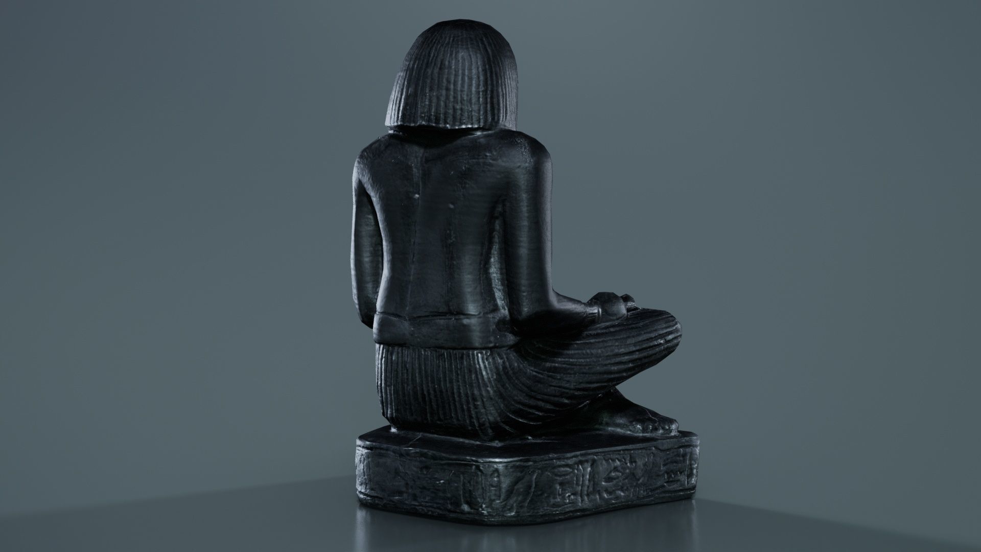 Egyptian Writer Low-poly 3D model_5