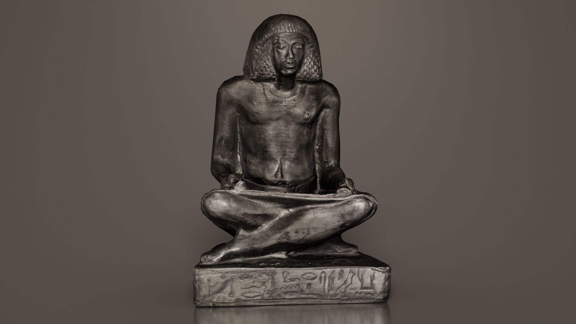 Egyptian Writer Low-poly 3D model_6