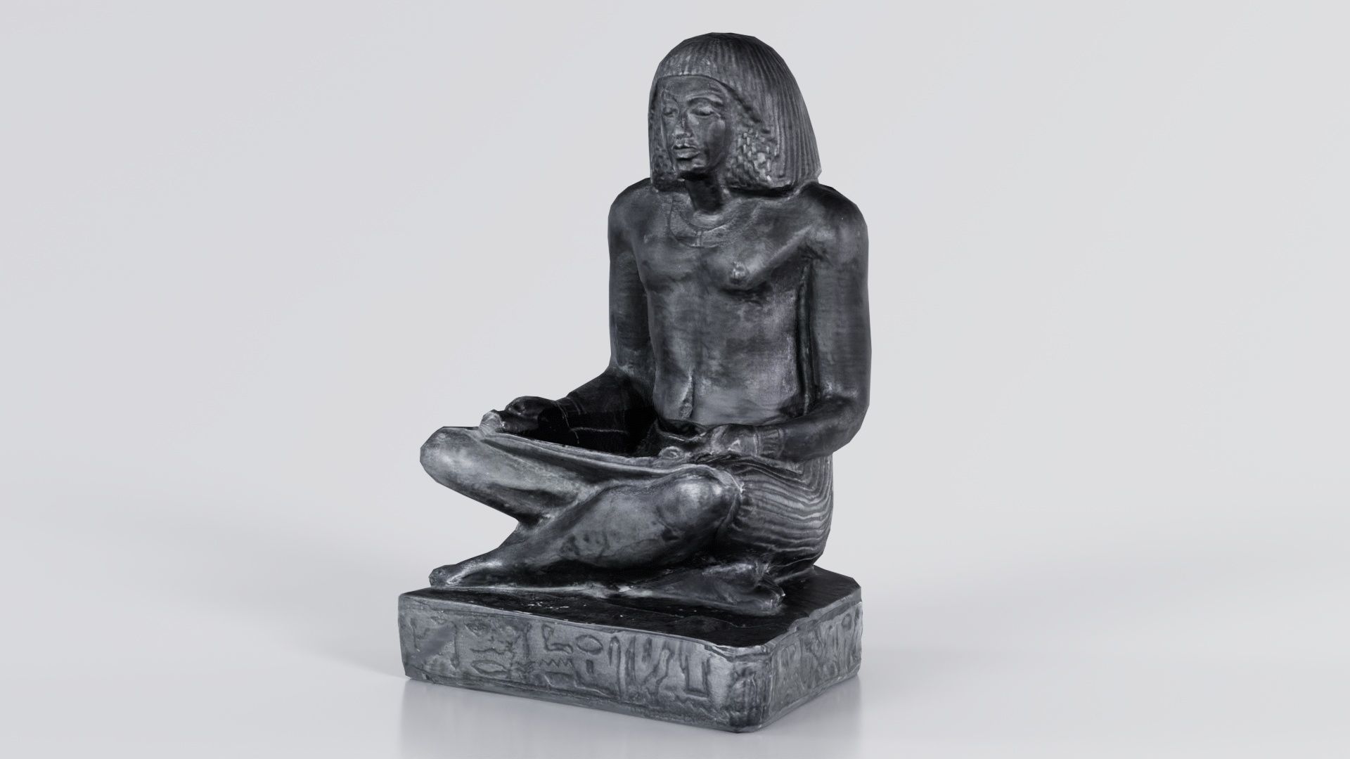 Egyptian Writer Low-poly 3D model_2