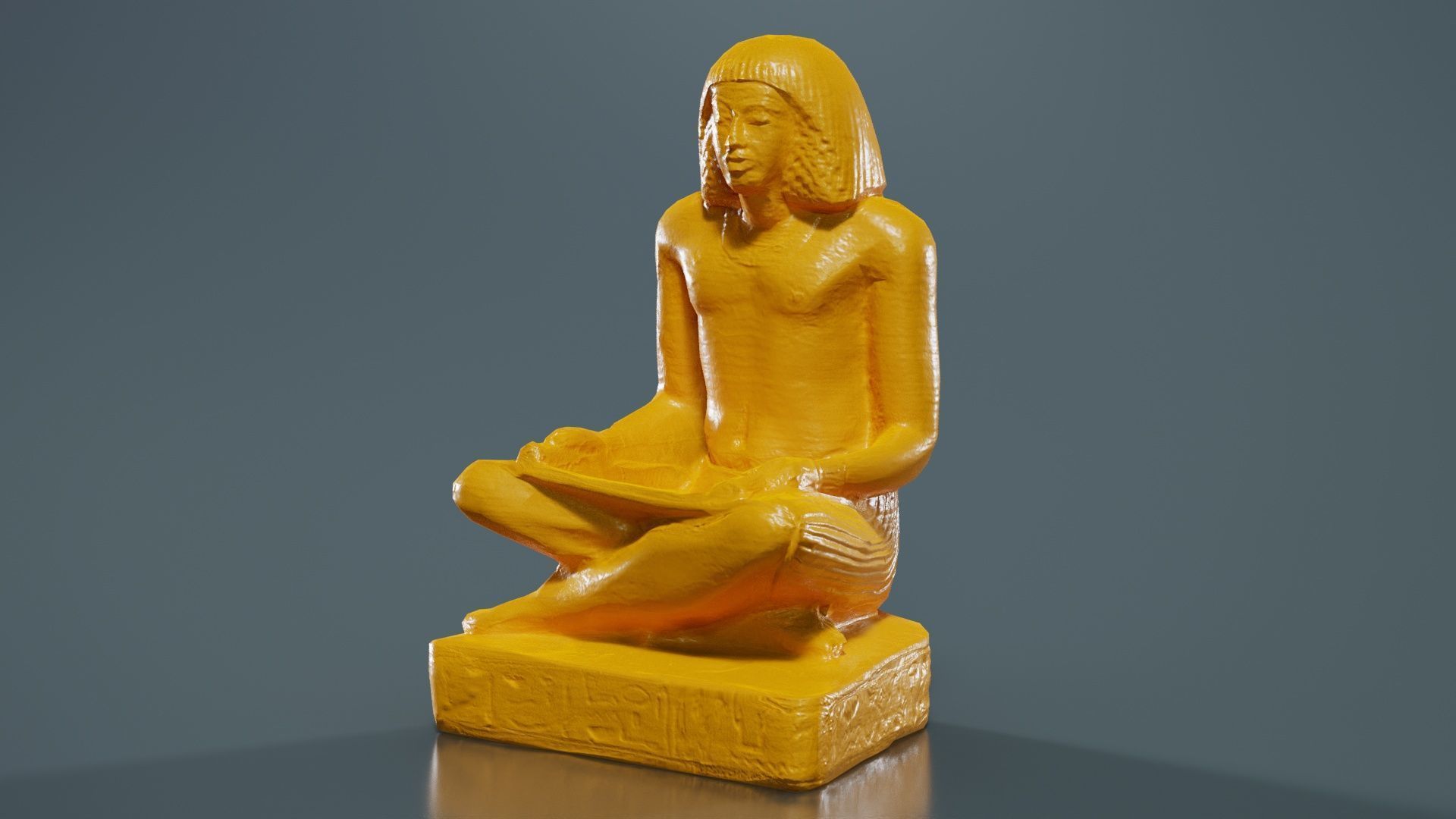Egyptian Writer Low-poly 3D model_12