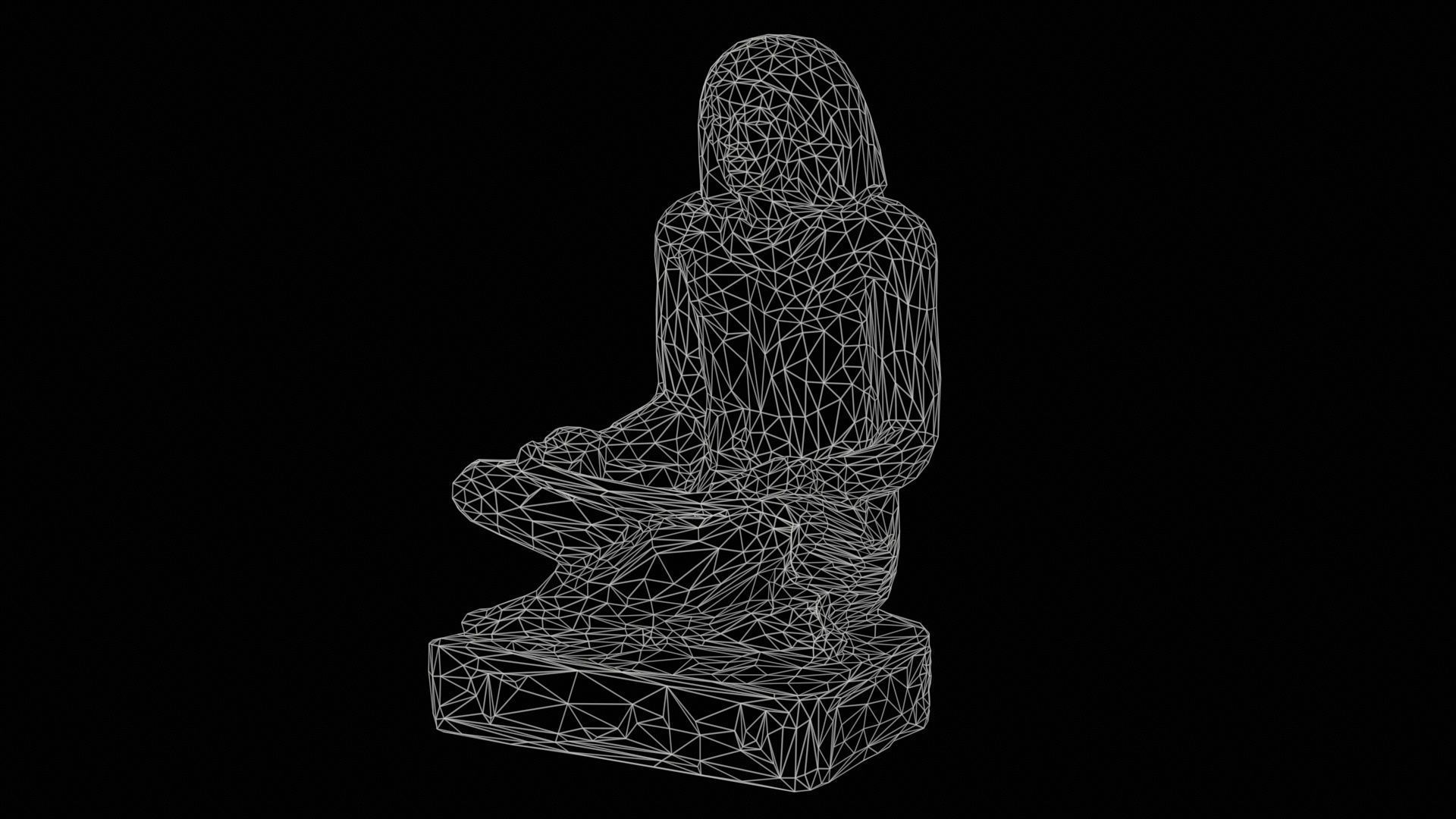 Egyptian Writer Low-poly 3D model_11