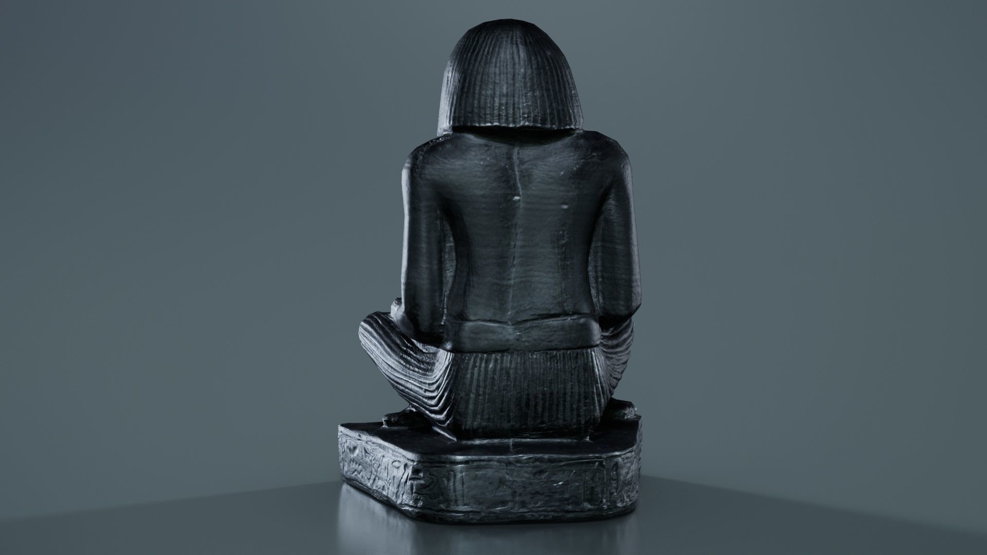 Egyptian Writer Low-poly 3D model_4
