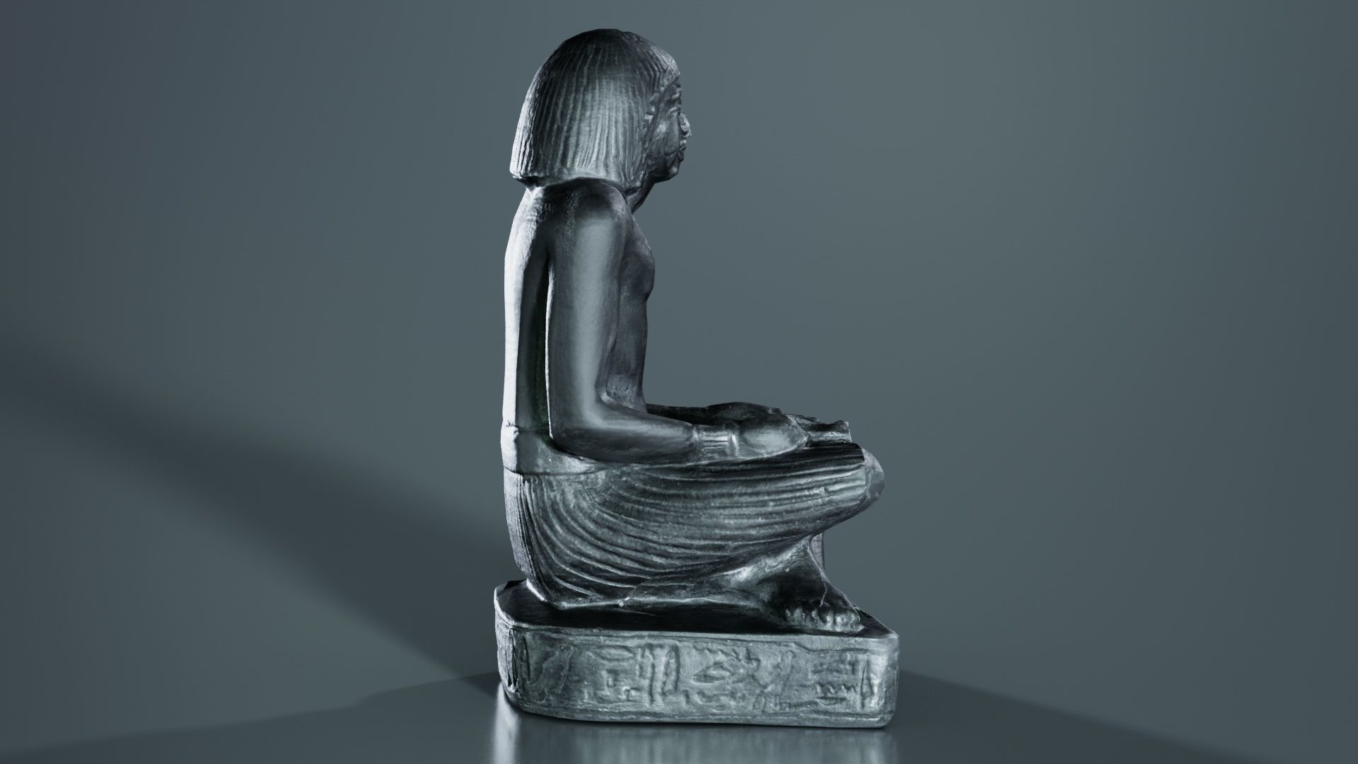 Egyptian Writer Low-poly 3D model_1