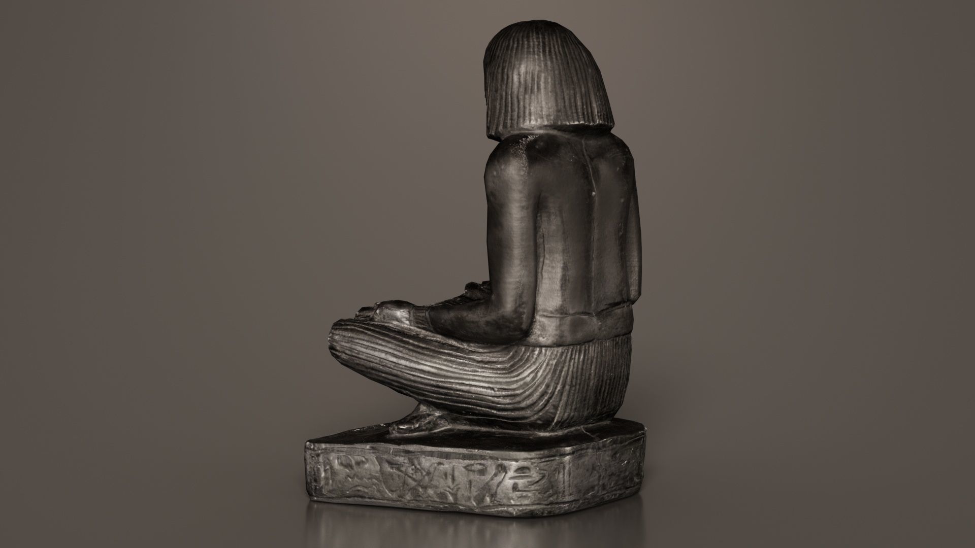 Egyptian Writer Low-poly 3D model_7