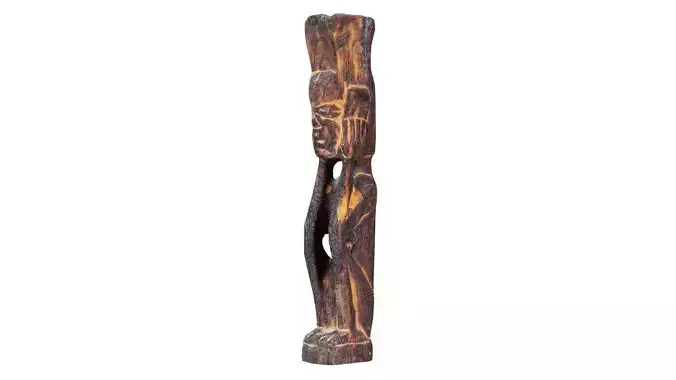 Hand Carved Wooden Statue Couple a1