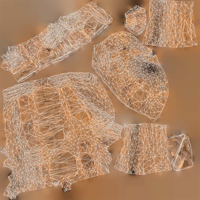 Hand Carved Wooden Statue Couple b1 Low-poly 3D model_14