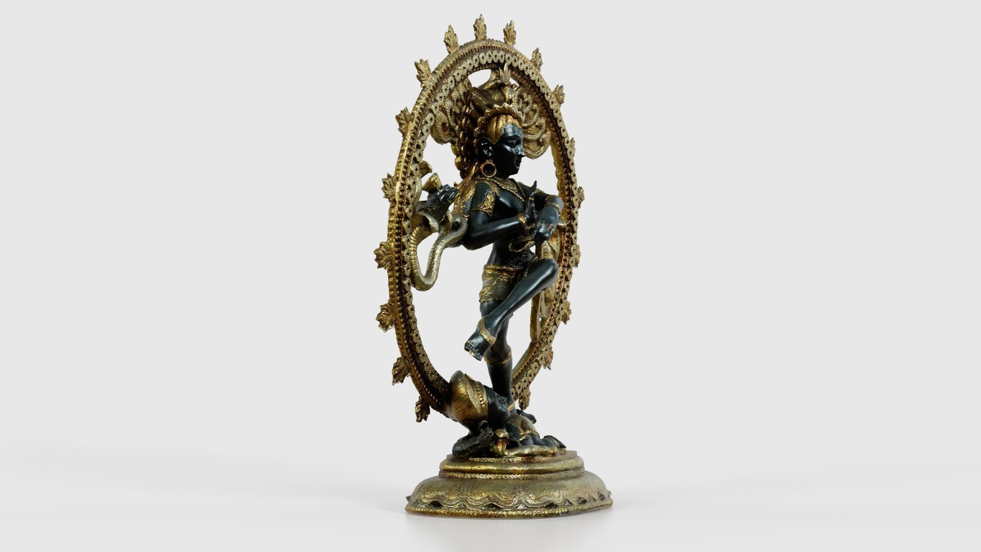 Nataraj Statue Low-poly 3D model_17