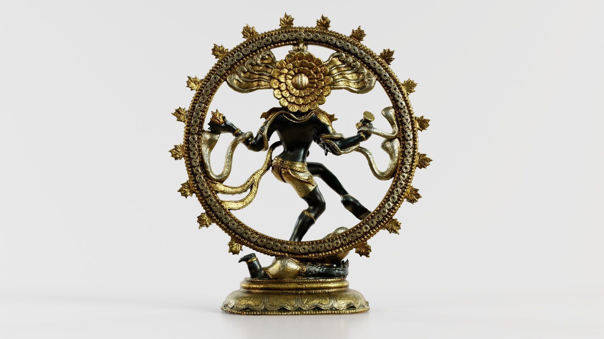 Nataraj Statue Low-poly 3D model_3
