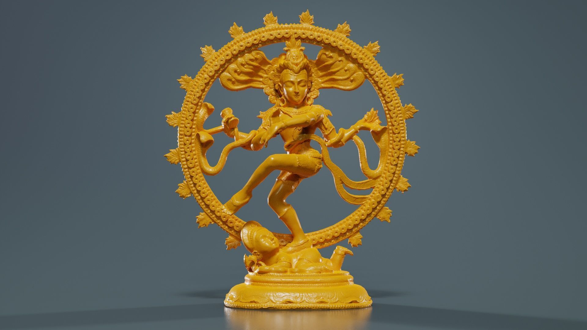 Nataraj Statue Low-poly 3D model_12