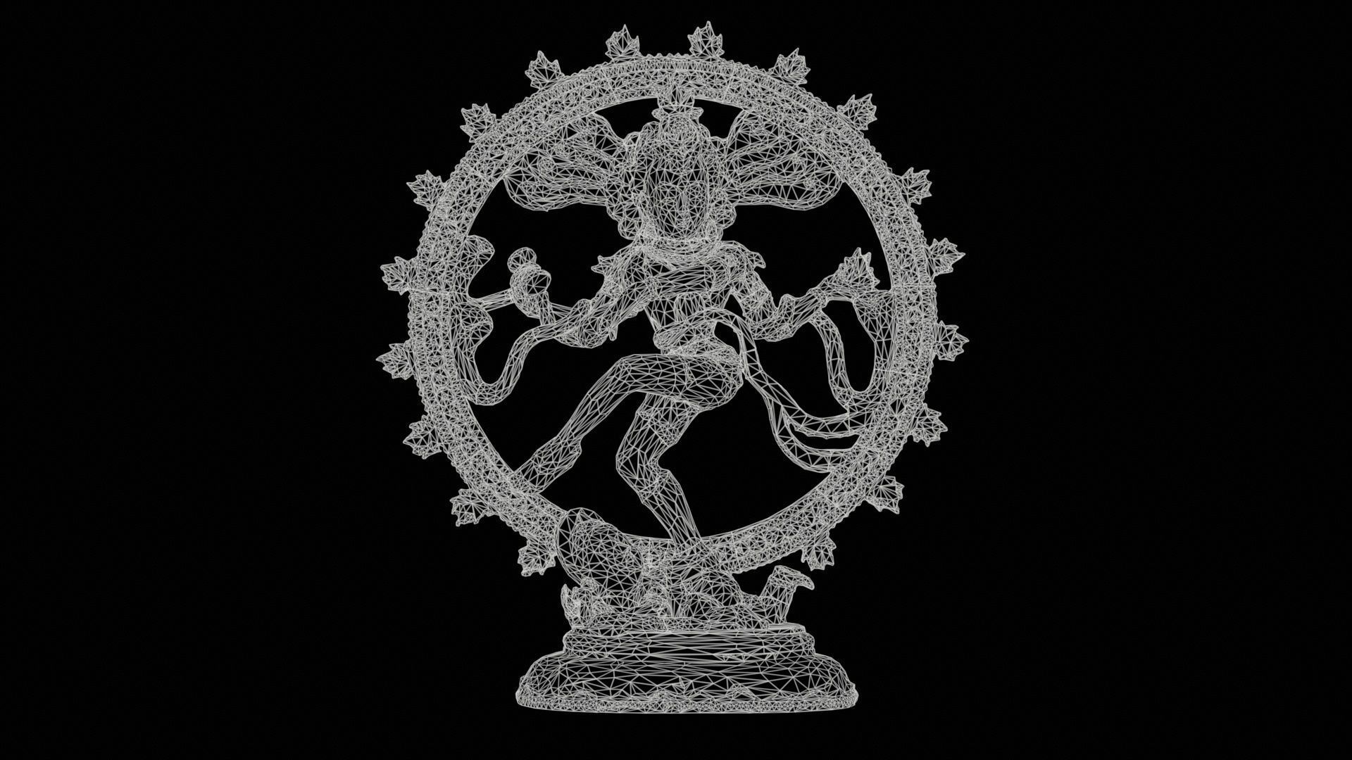 Nataraj Statue Low-poly 3D model_11