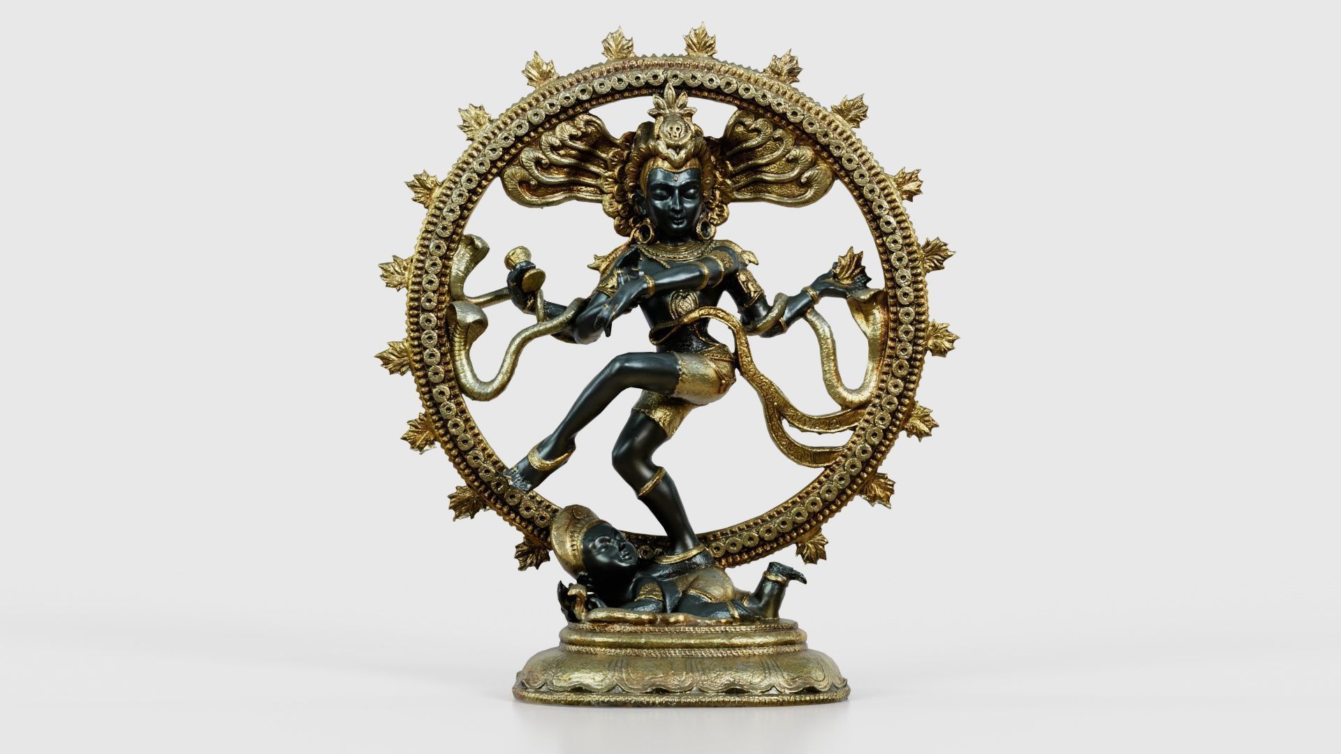 Nataraj Statue Low-poly 3D model_15