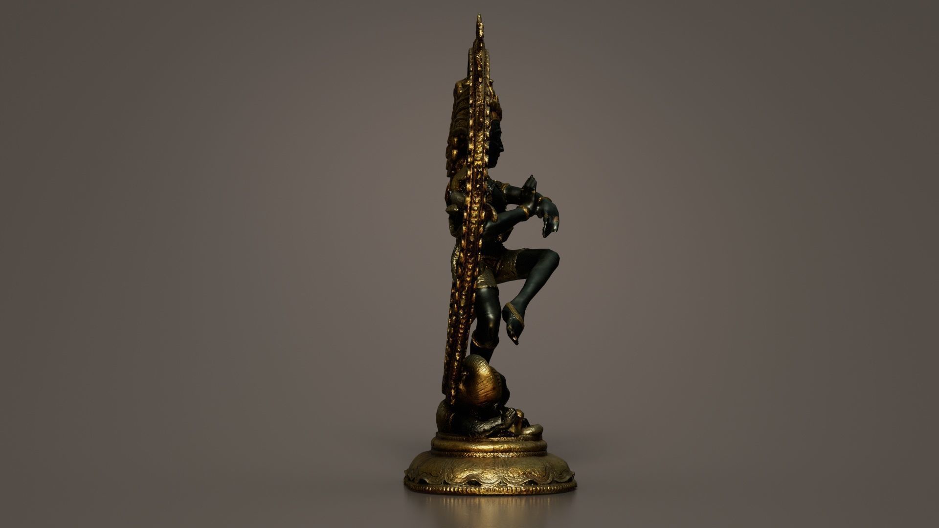 Nataraj Statue Low-poly 3D model_5