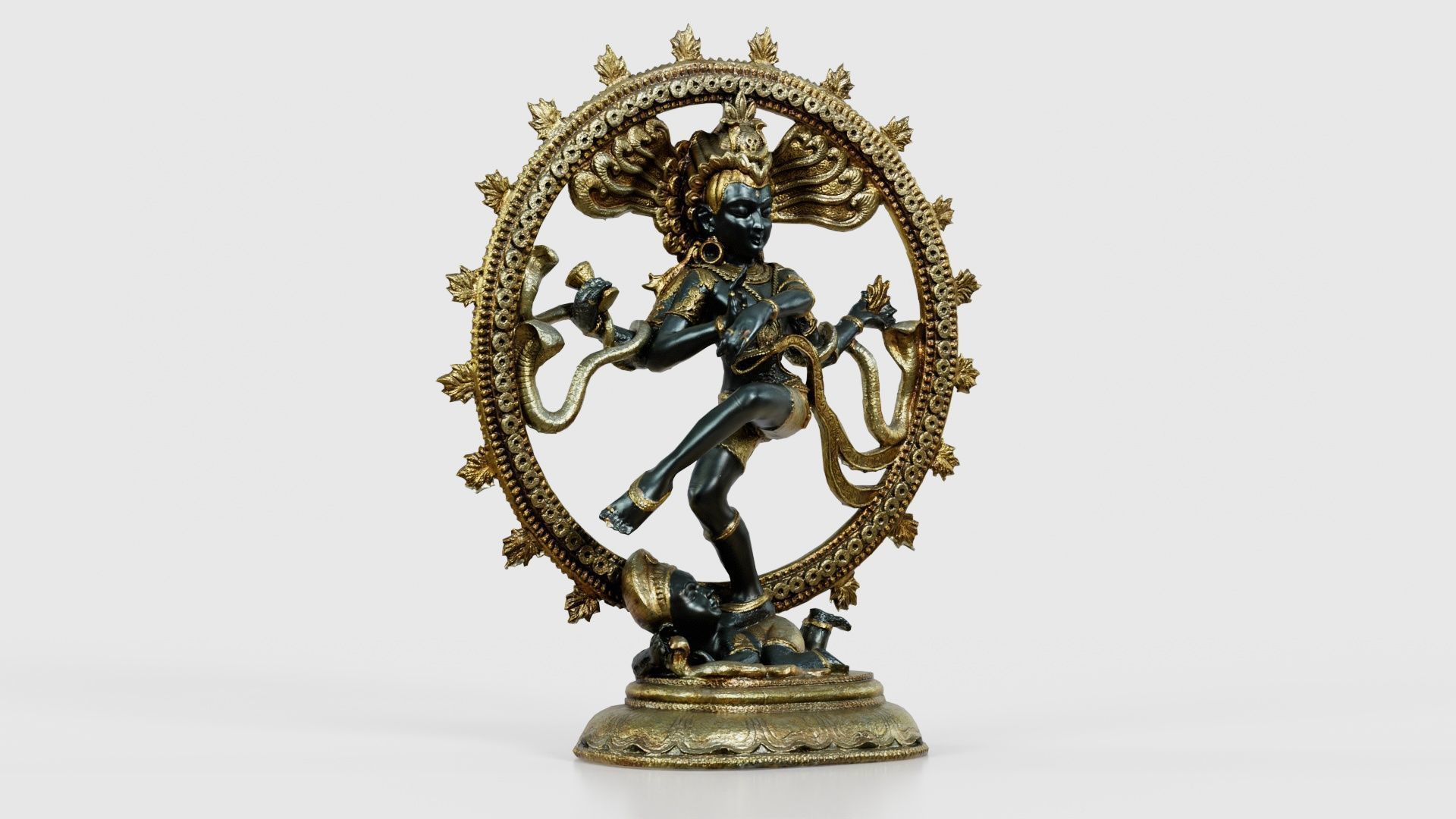 Nataraj Statue Low-poly 3D model_16