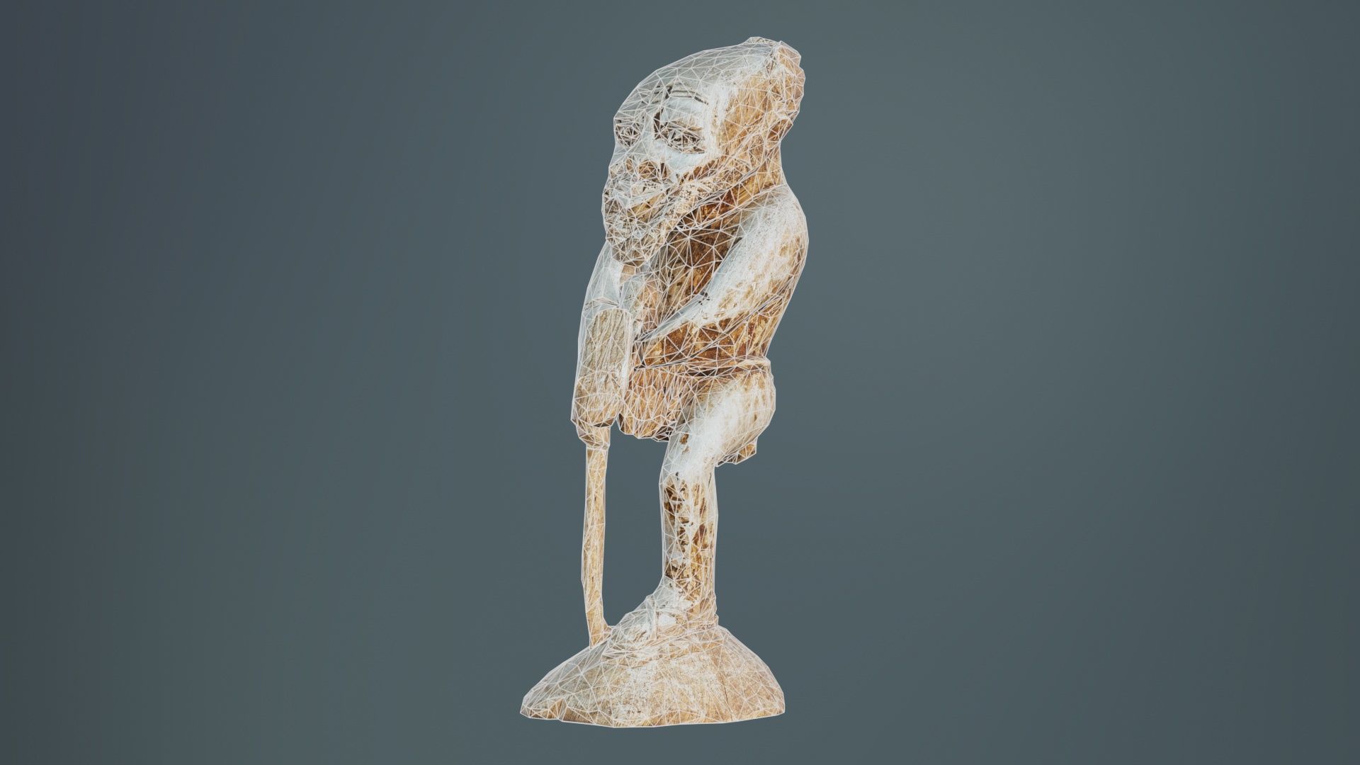 One Legged Man Low-poly 3D model_9