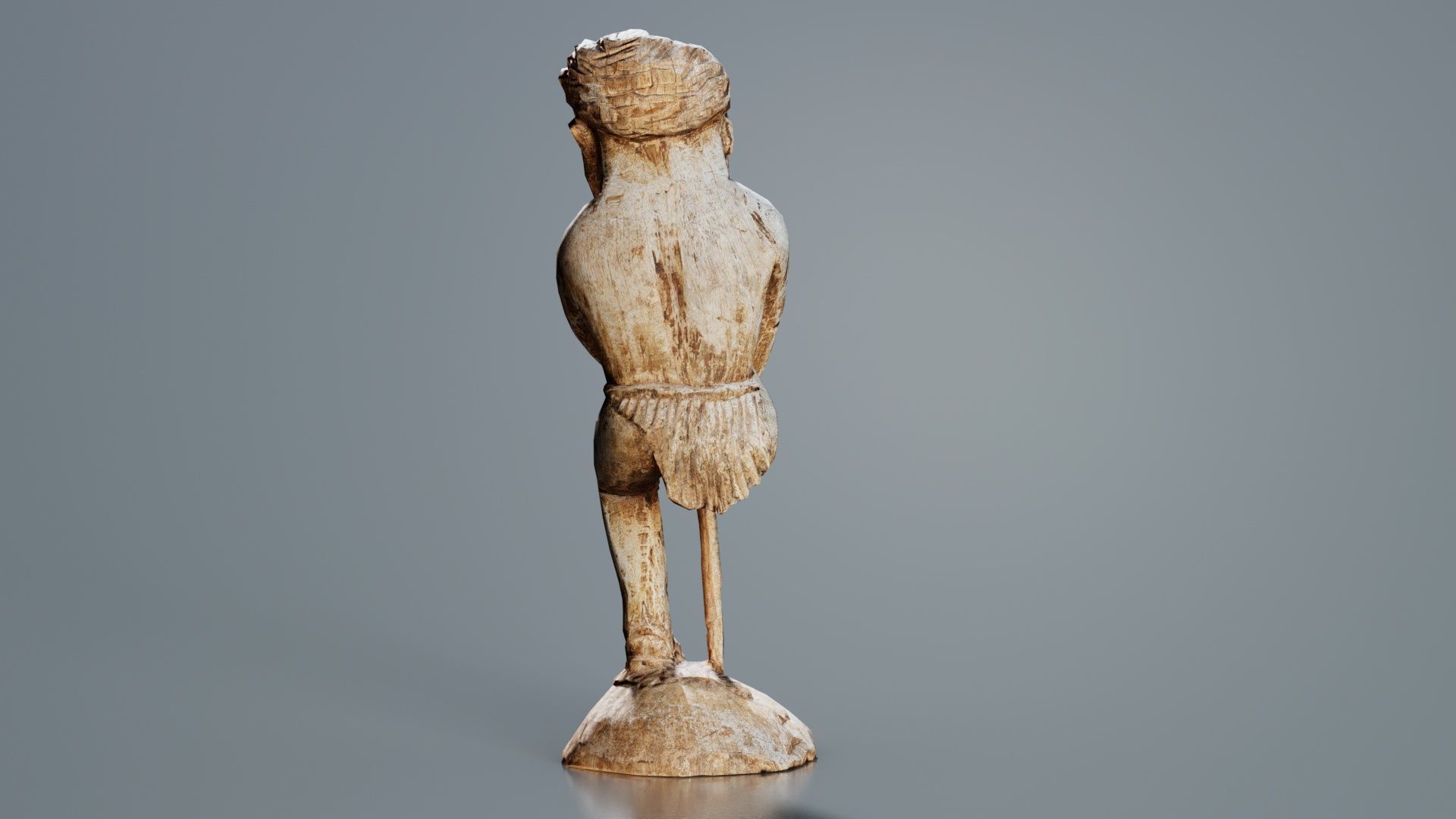 One Legged Man Low-poly 3D model_1