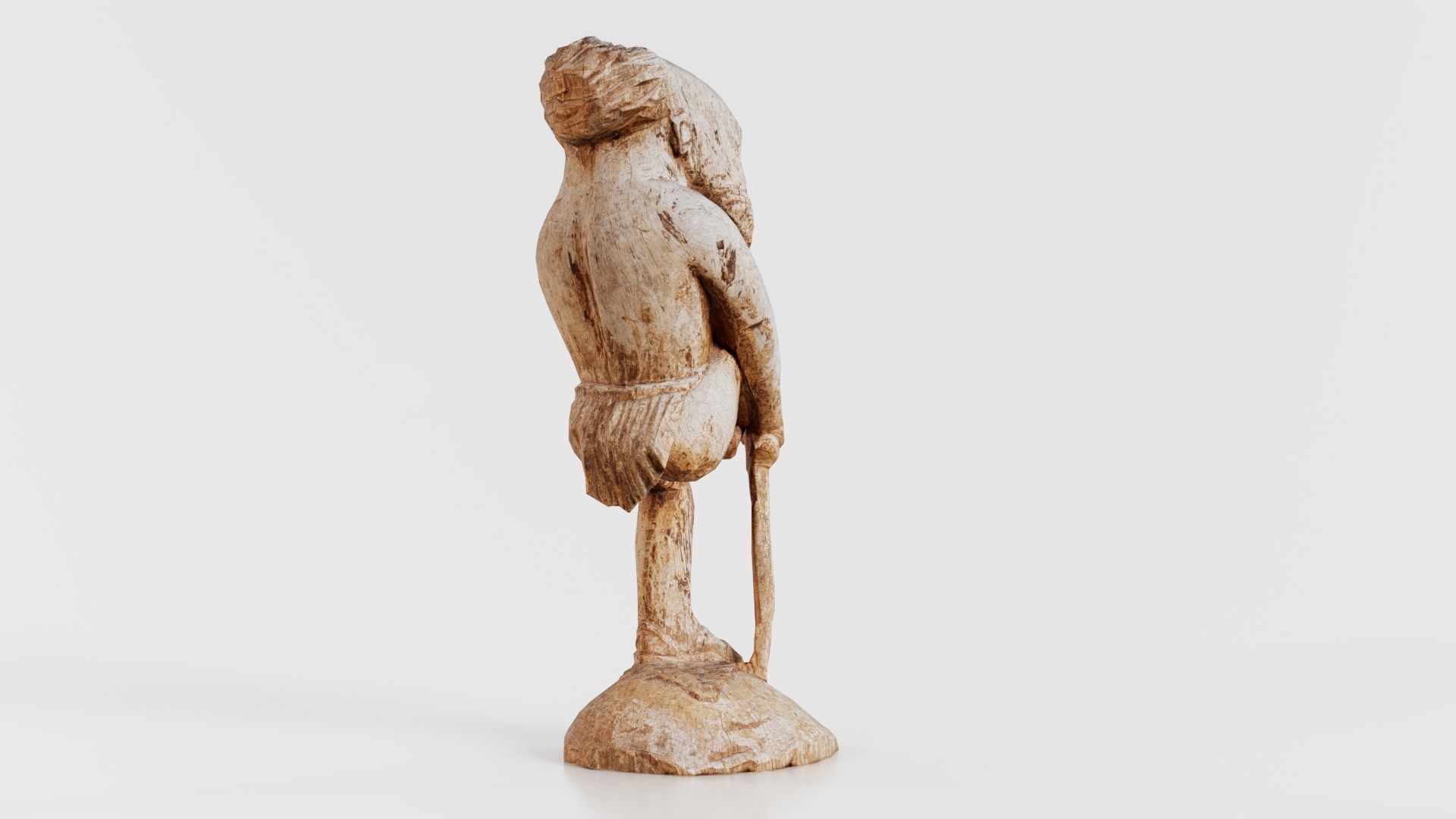 One Legged Man Low-poly 3D model_2