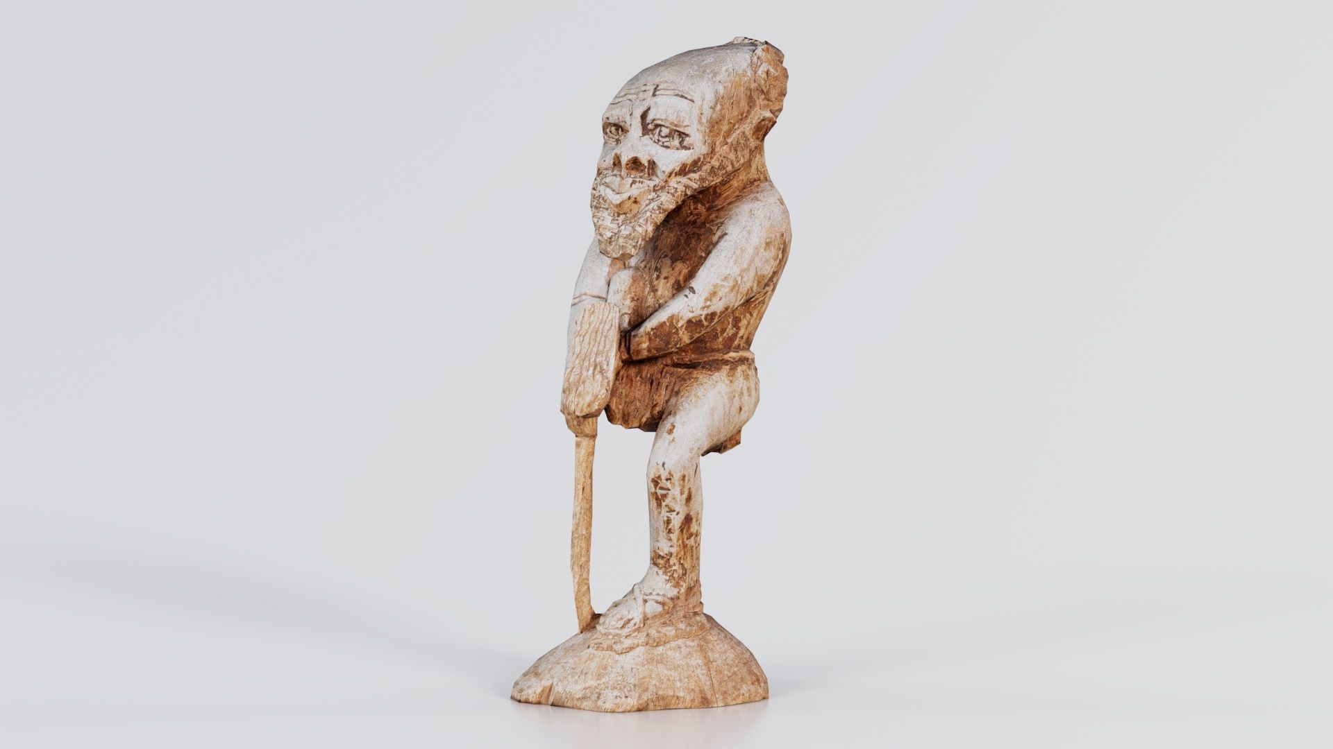 One Legged Man Low-poly 3D model_6