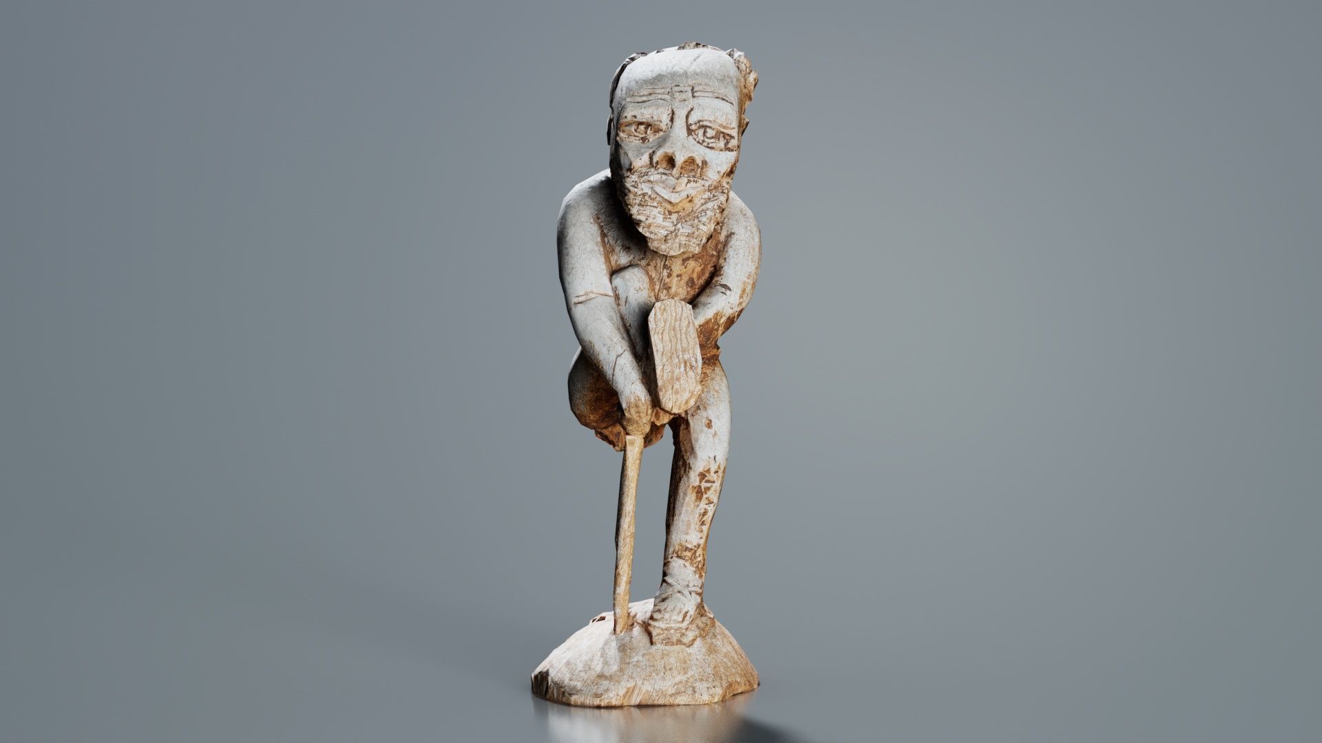 One Legged Man Low-poly 3D model_5