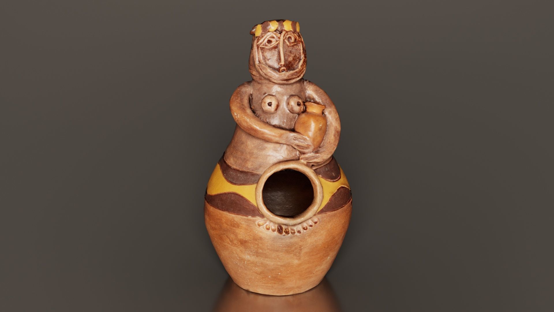 Pen Holder 02 Low-poly 3D model_8