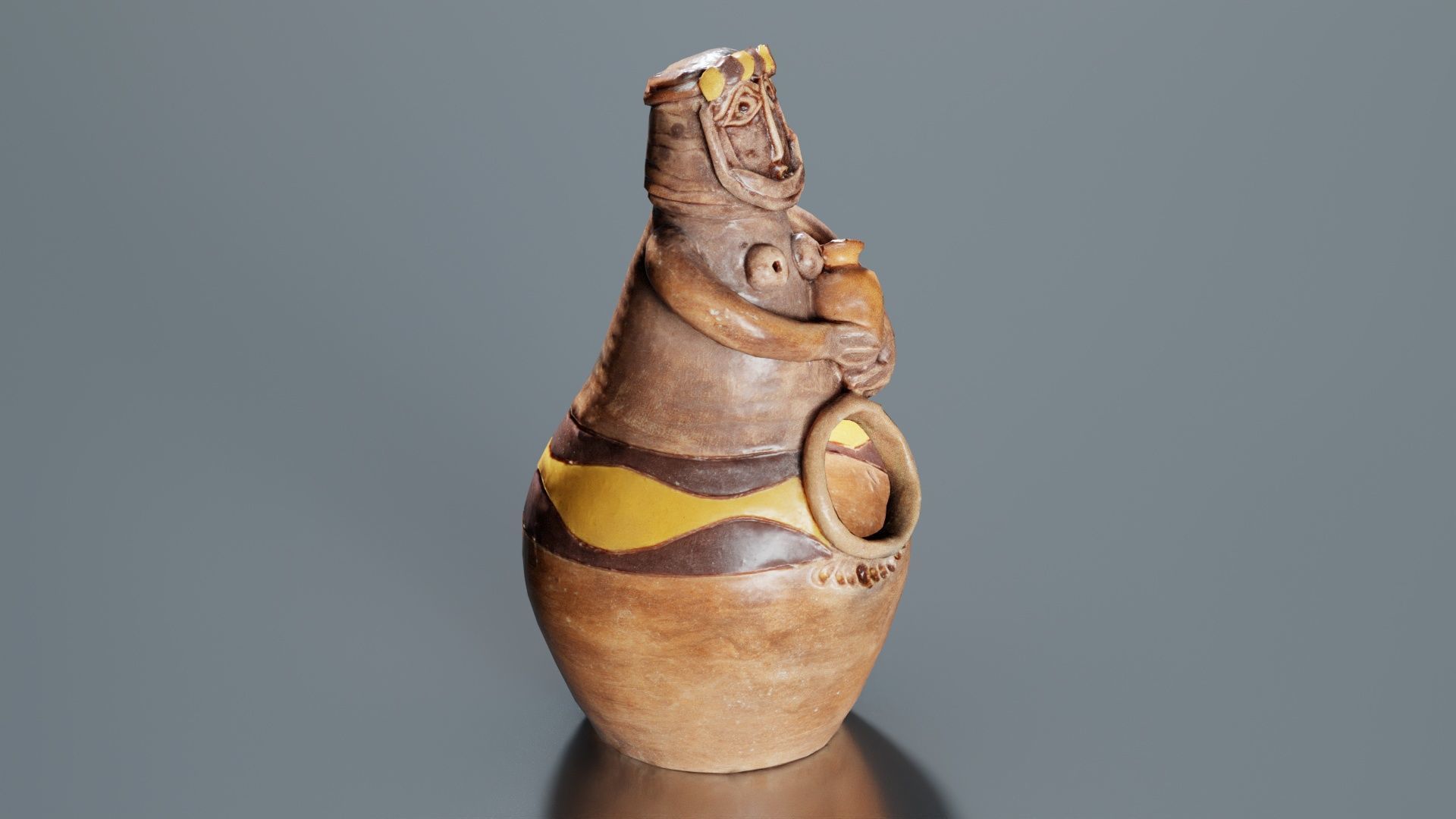 Pen Holder 02 Low-poly 3D model_3