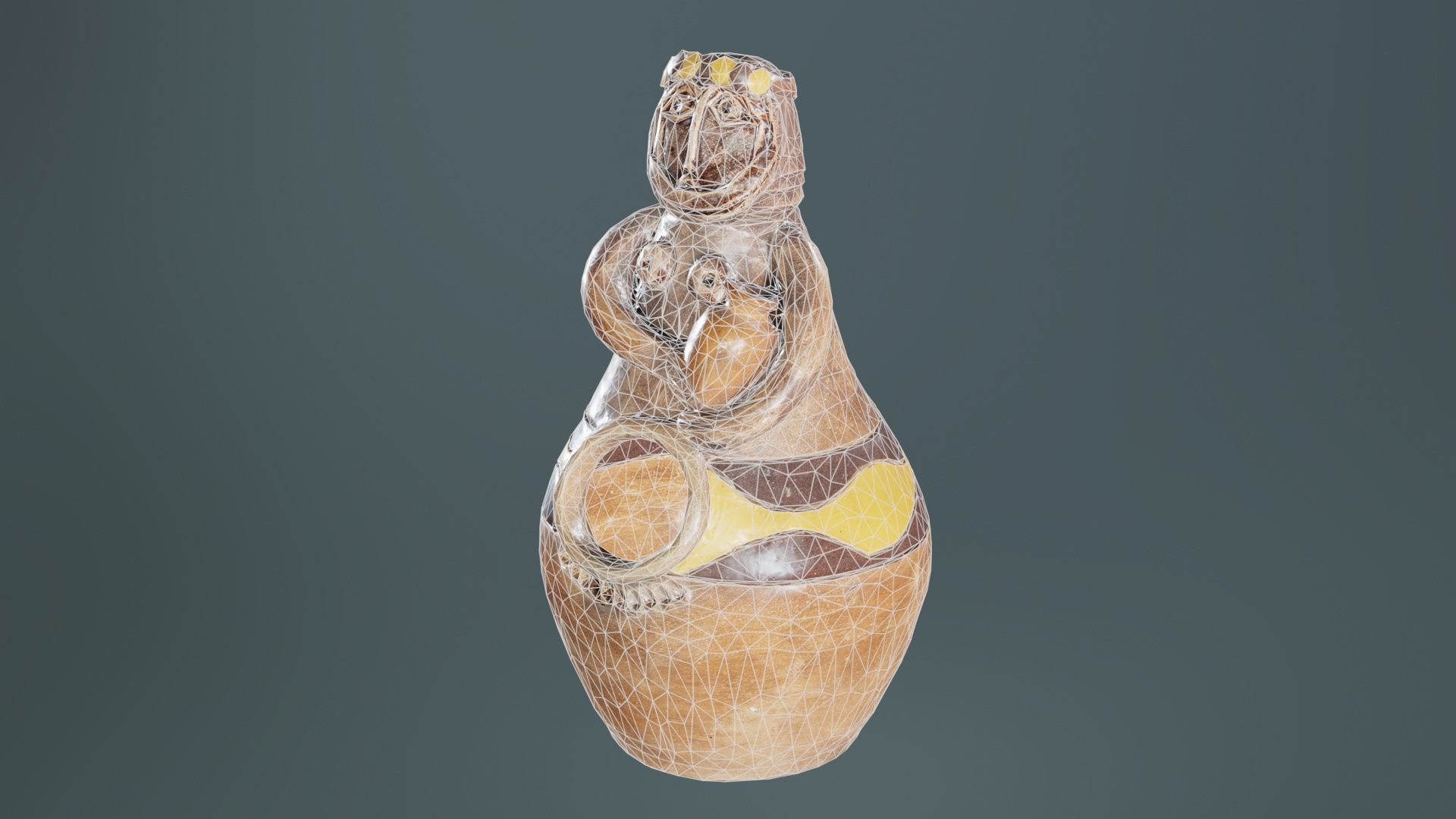 Pen Holder 02 Low-poly 3D model_9