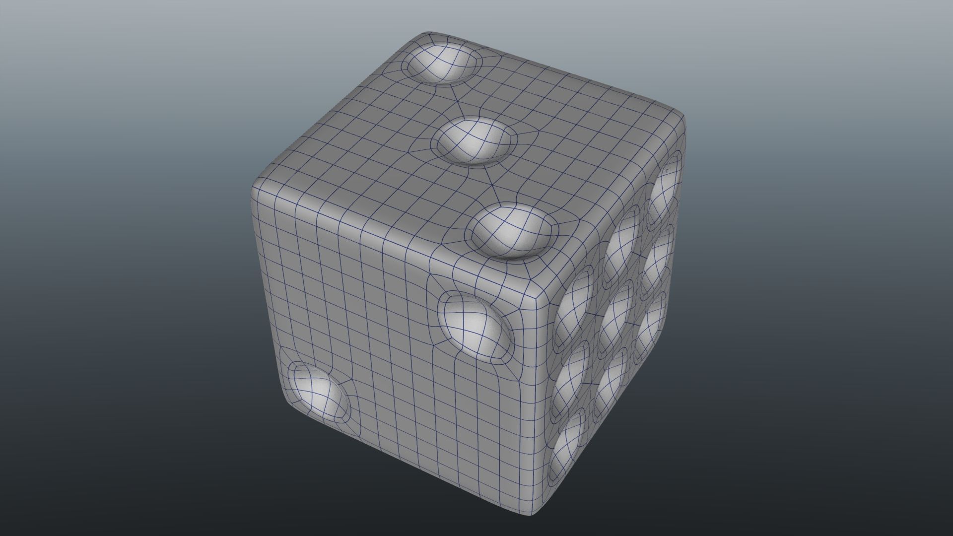 Realistic Dice Low-poly 3D model_5