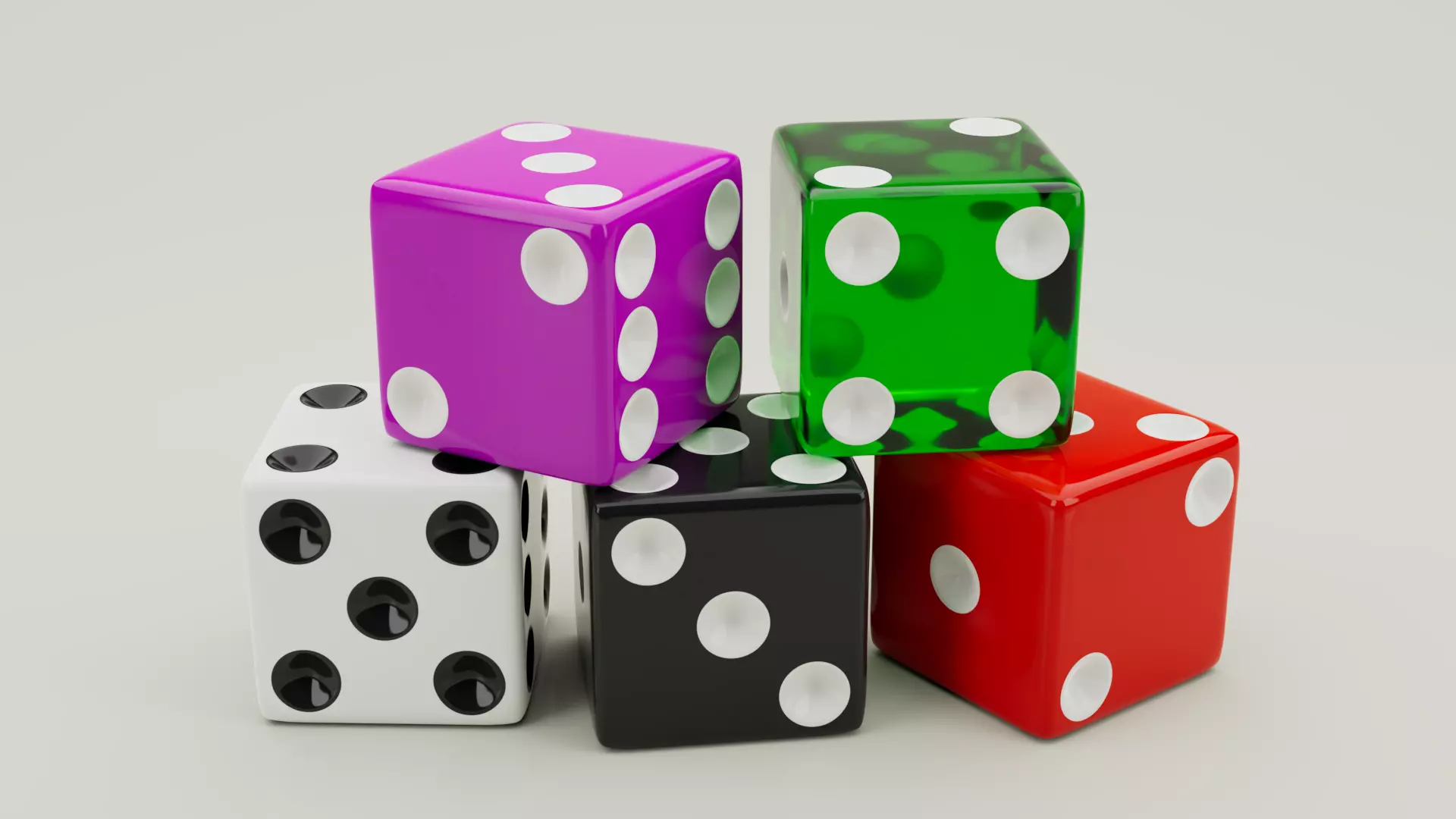 Realistic Dice Low-poly 3D model